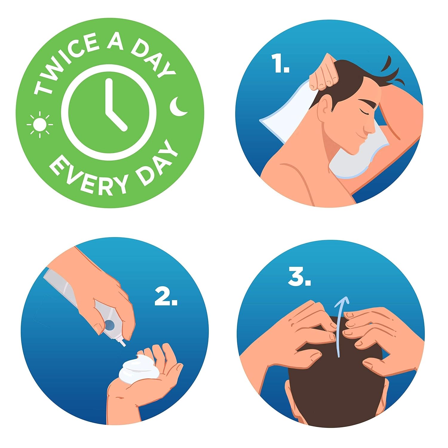 Men's Rogaine 5% Minoxidil Topical Aerosol Hair Regrowth Treatment Foam, 3 Month Supply (Each Can 2.11 Ounce - 60 Gram)