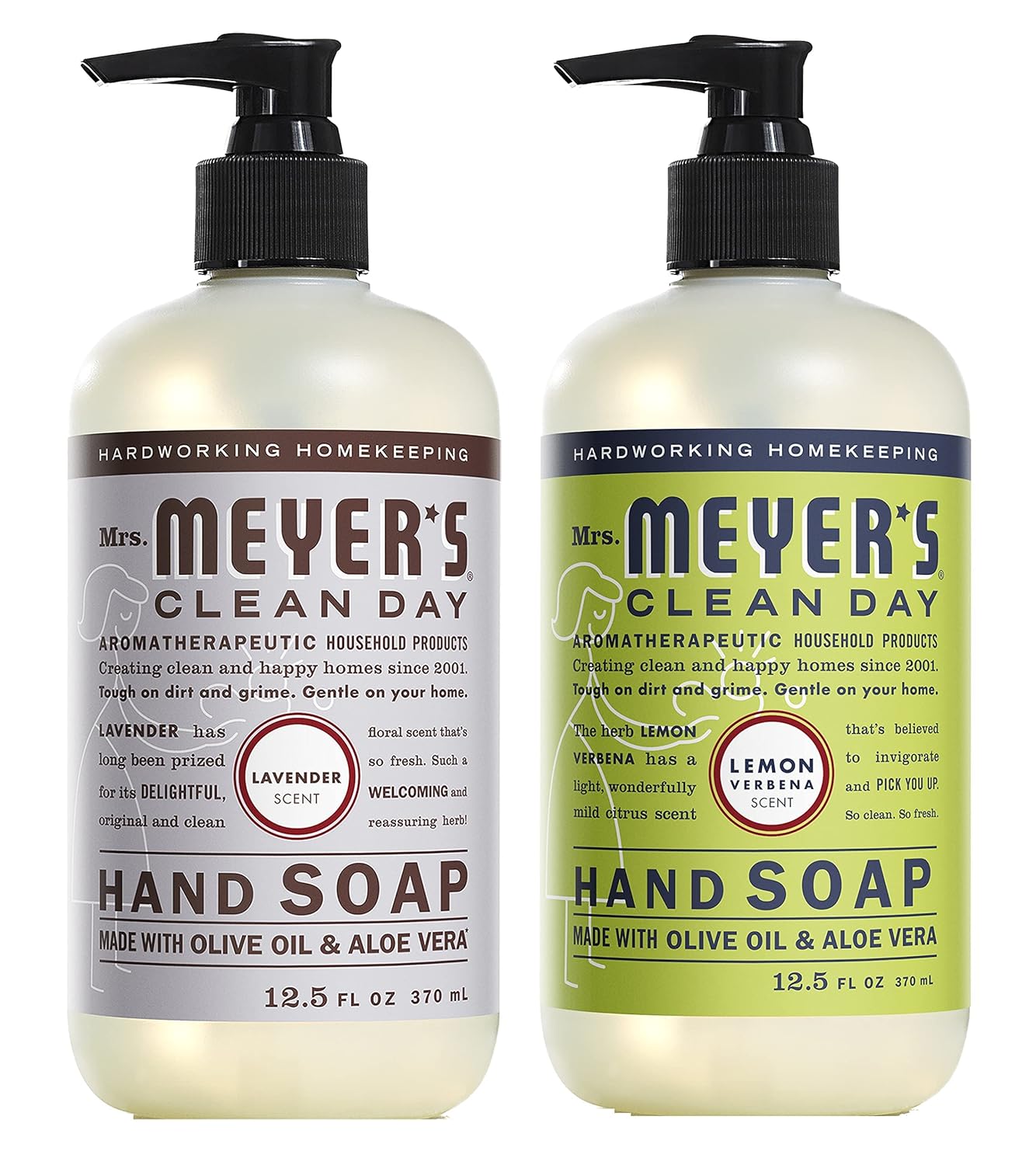 MRS. MEYER'S CLEAN DAY Hand Soap, Made with Essential Oils, Biodegradable Formula, Honeysuckle, 12.5 fl. oz - Pack of 3