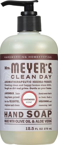 MRS. MEYER'S CLEAN DAY Hand Soap, Made with Essential Oils, Biodegradable Formula, Honeysuckle, 12.5 fl. oz - Pack of 3