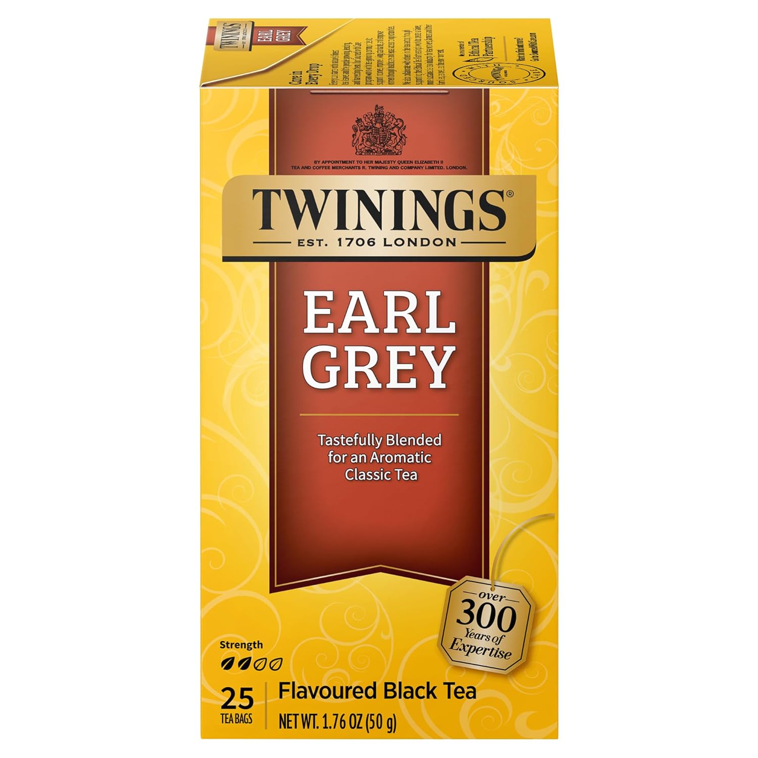 Twinings English Breakfast Black Tea Individually Wrapped Bags, 100 Count (Pack of 1), Smooth, Flavourful, and Robust, Caffeinated, Enjoy Hot or Iced | Packaging May Vary