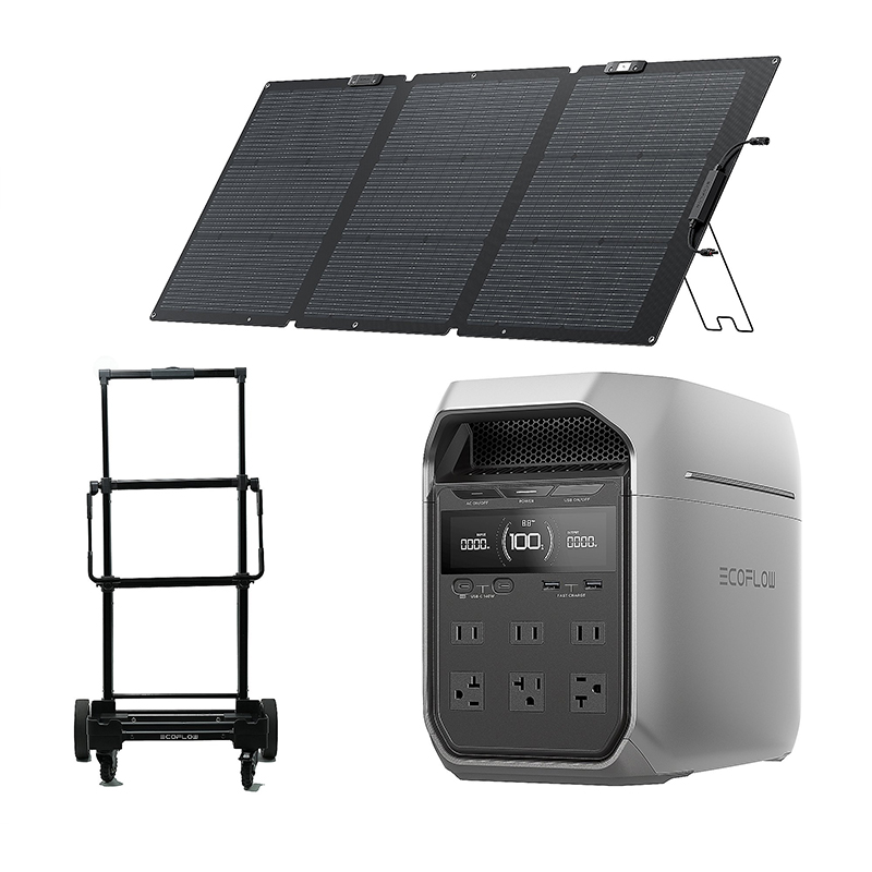 ☀️Last Day For Clearance🔌Ecoflow Delta 3 Plus 1000Wh Power Station w Trolley & 160W Solar Panel
