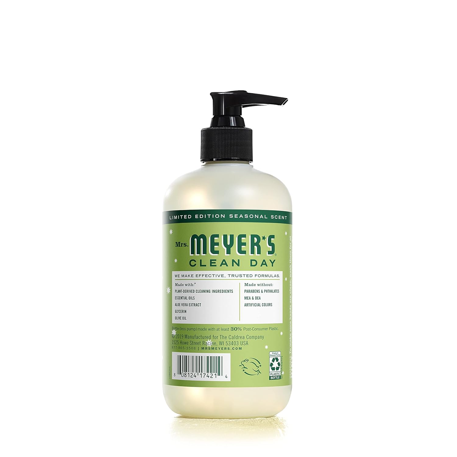 MRS. MEYER'S CLEAN DAY Hand Soap, Made with Essential Oils, Biodegradable Formula, Honeysuckle, 12.5 fl. oz - Pack of 3