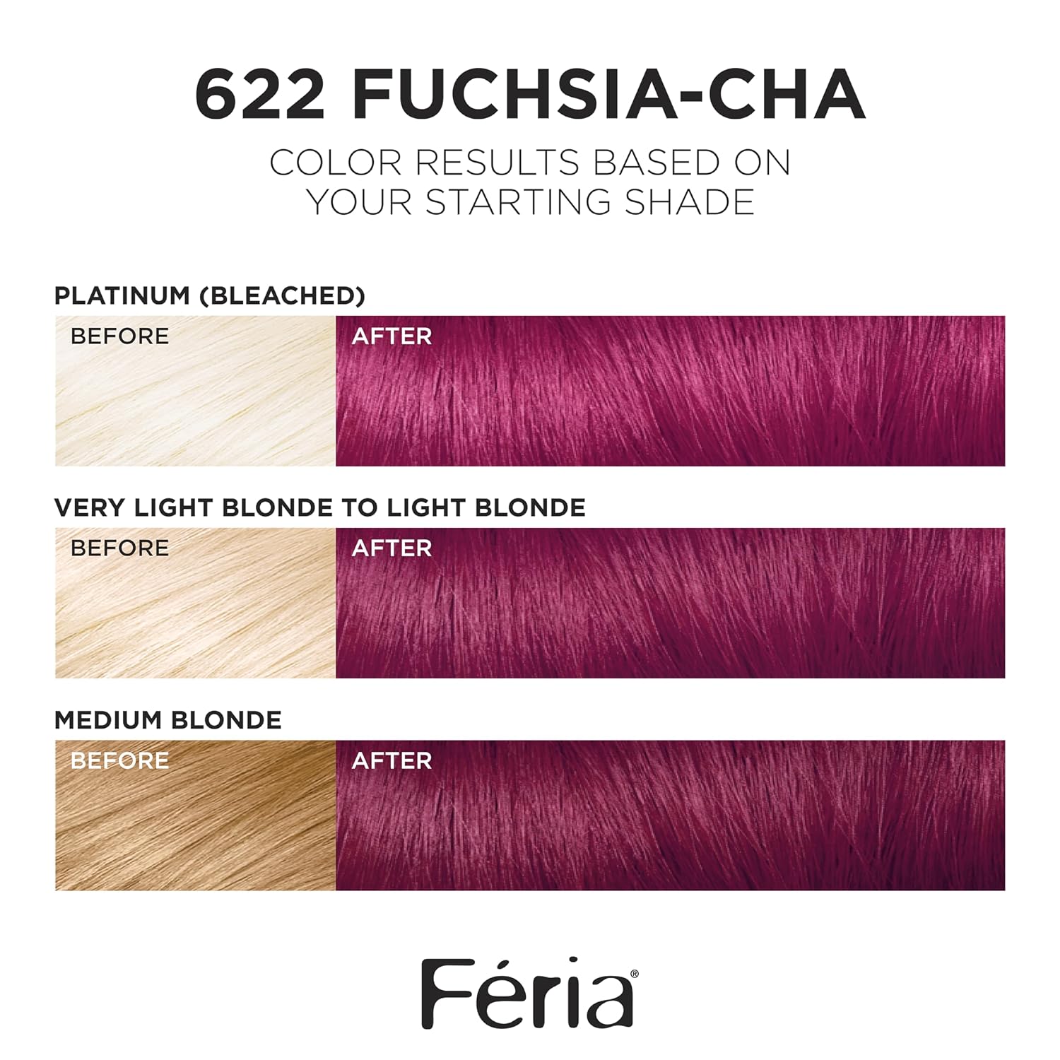 L'Oreal Paris Feria Hyper Platinum Advanced Lightening System Hair Bleach, Lifts Up To 8 Levels, Includes Anti Brass Purple Conditioner, 1 Hair Dye Kit