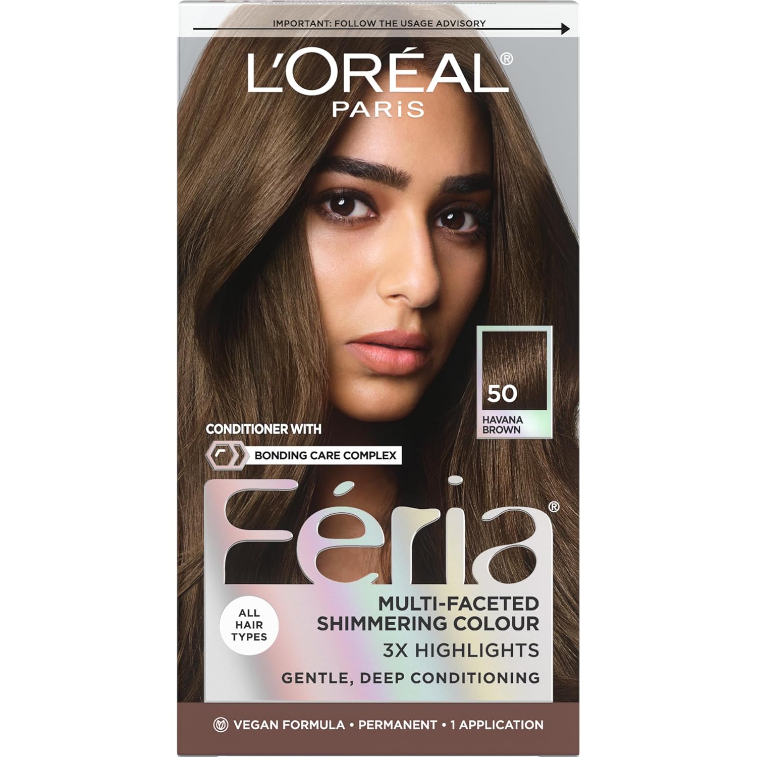 L'Oreal Paris Feria Hyper Platinum Advanced Lightening System Hair Bleach, Lifts Up To 8 Levels, Includes Anti Brass Purple Conditioner, 1 Hair Dye Kit