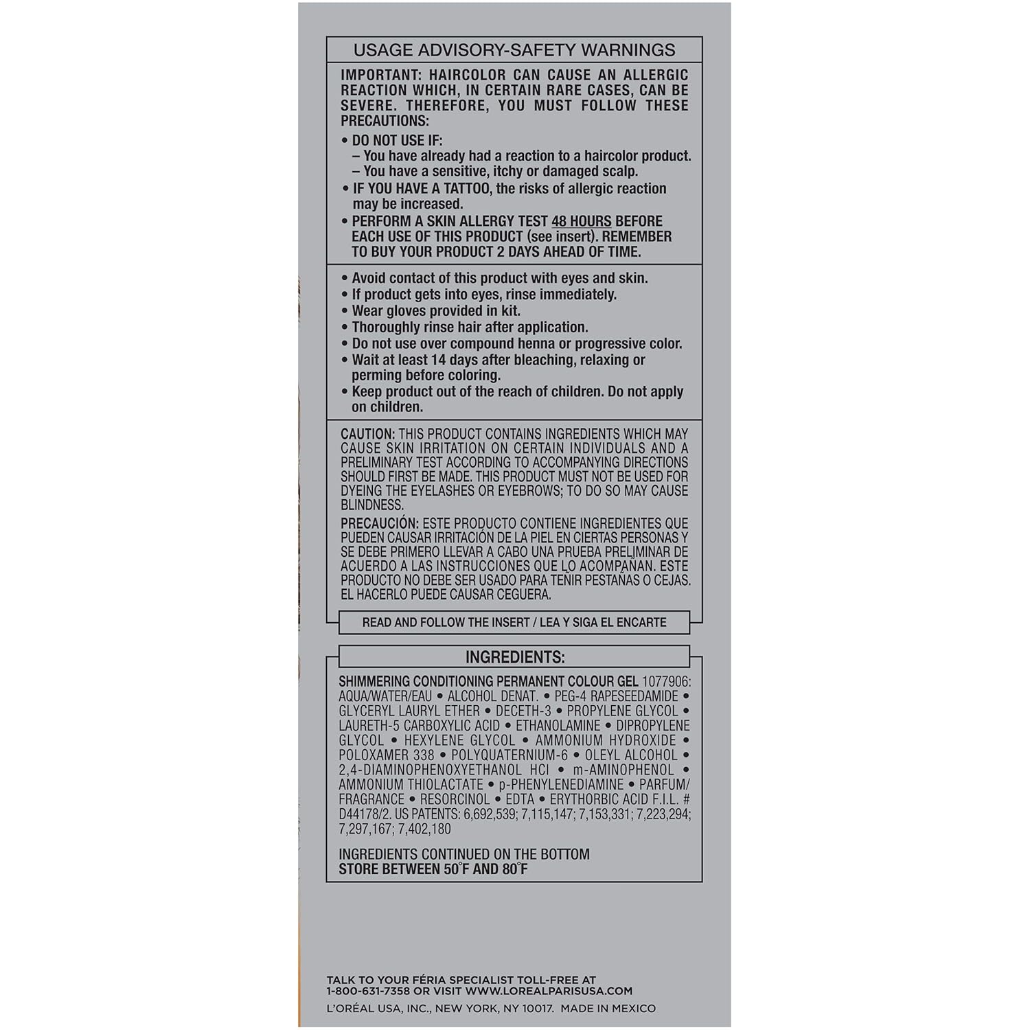 L'Oreal Paris Feria Hyper Platinum Advanced Lightening System Hair Bleach, Lifts Up To 8 Levels, Includes Anti Brass Purple Conditioner, 1 Hair Dye Kit