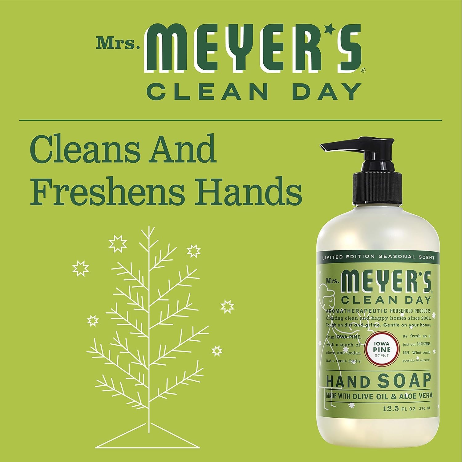 MRS. MEYER'S CLEAN DAY Hand Soap, Made with Essential Oils, Biodegradable Formula, Honeysuckle, 12.5 fl. oz - Pack of 3