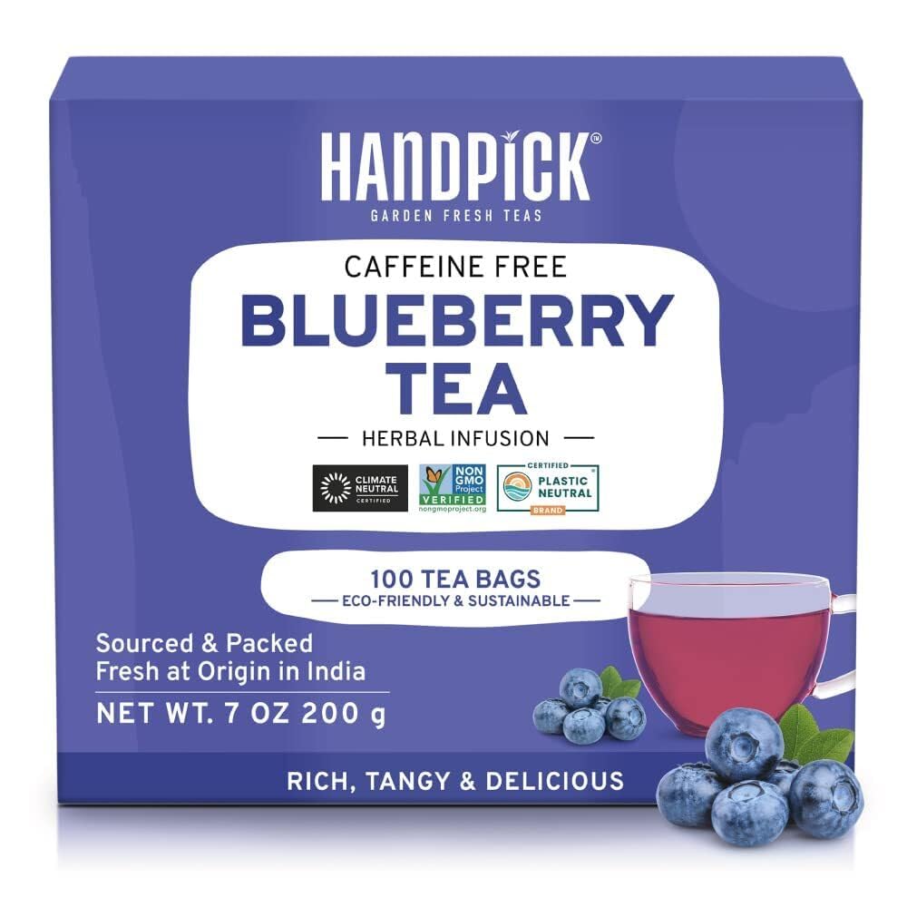 HANDPICK, Peppermint Tea, Eco-Conscious Tea Bags - 100 Count | Caffeine Free, Non-GMO | Minty, Fresh & Cool flavor | Direct From Source