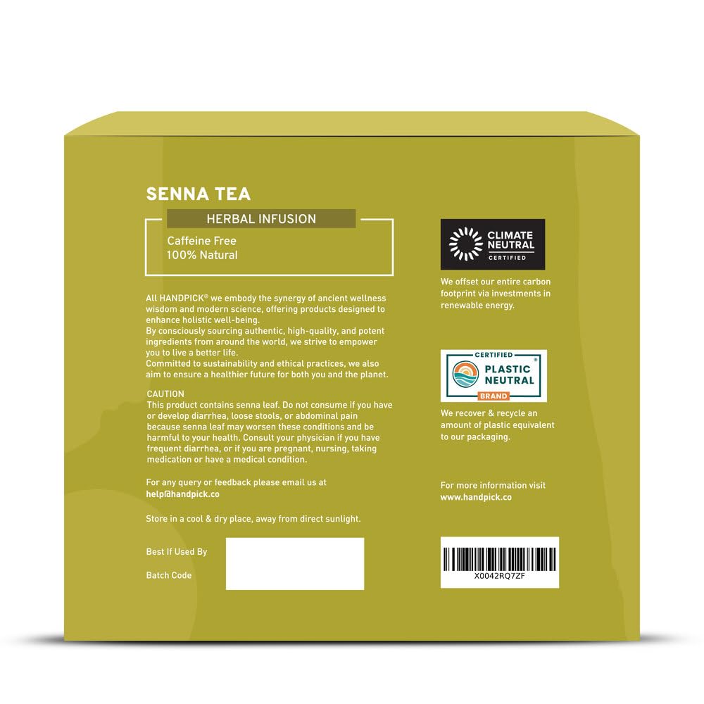 HANDPICK, Peppermint Tea, Eco-Conscious Tea Bags - 100 Count | Caffeine Free, Non-GMO | Minty, Fresh & Cool flavor | Direct From Source