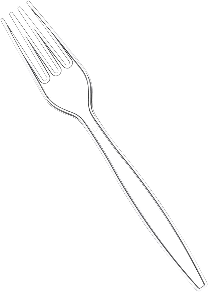 Comfy Package [100 Pack Heavy Duty Disposable Clear Plastic Knives - Basic Cutlery for Parties, Events, and Everyday Use