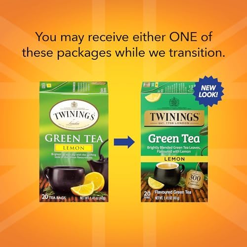 Twinings English Breakfast Black Tea Individually Wrapped Bags, 100 Count (Pack of 1), Smooth, Flavourful, and Robust, Caffeinated, Enjoy Hot or Iced | Packaging May Vary