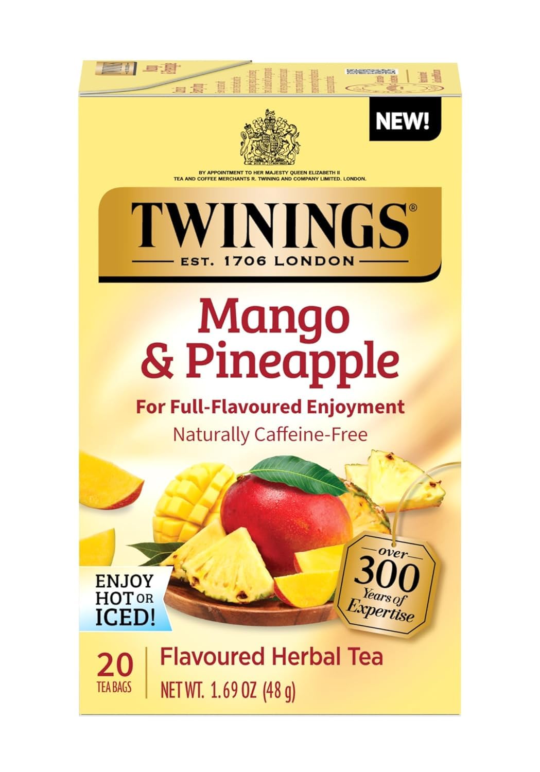 Twinings English Breakfast Black Tea Individually Wrapped Bags, 100 Count (Pack of 1), Smooth, Flavourful, and Robust, Caffeinated, Enjoy Hot or Iced | Packaging May Vary