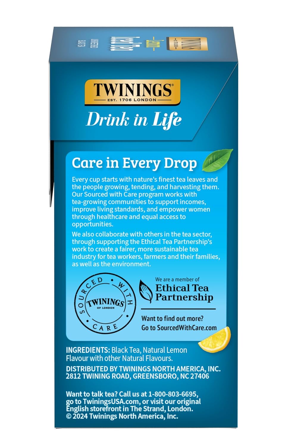 Twinings English Breakfast Black Tea Individually Wrapped Bags, 100 Count (Pack of 1), Smooth, Flavourful, and Robust, Caffeinated, Enjoy Hot or Iced | Packaging May Vary