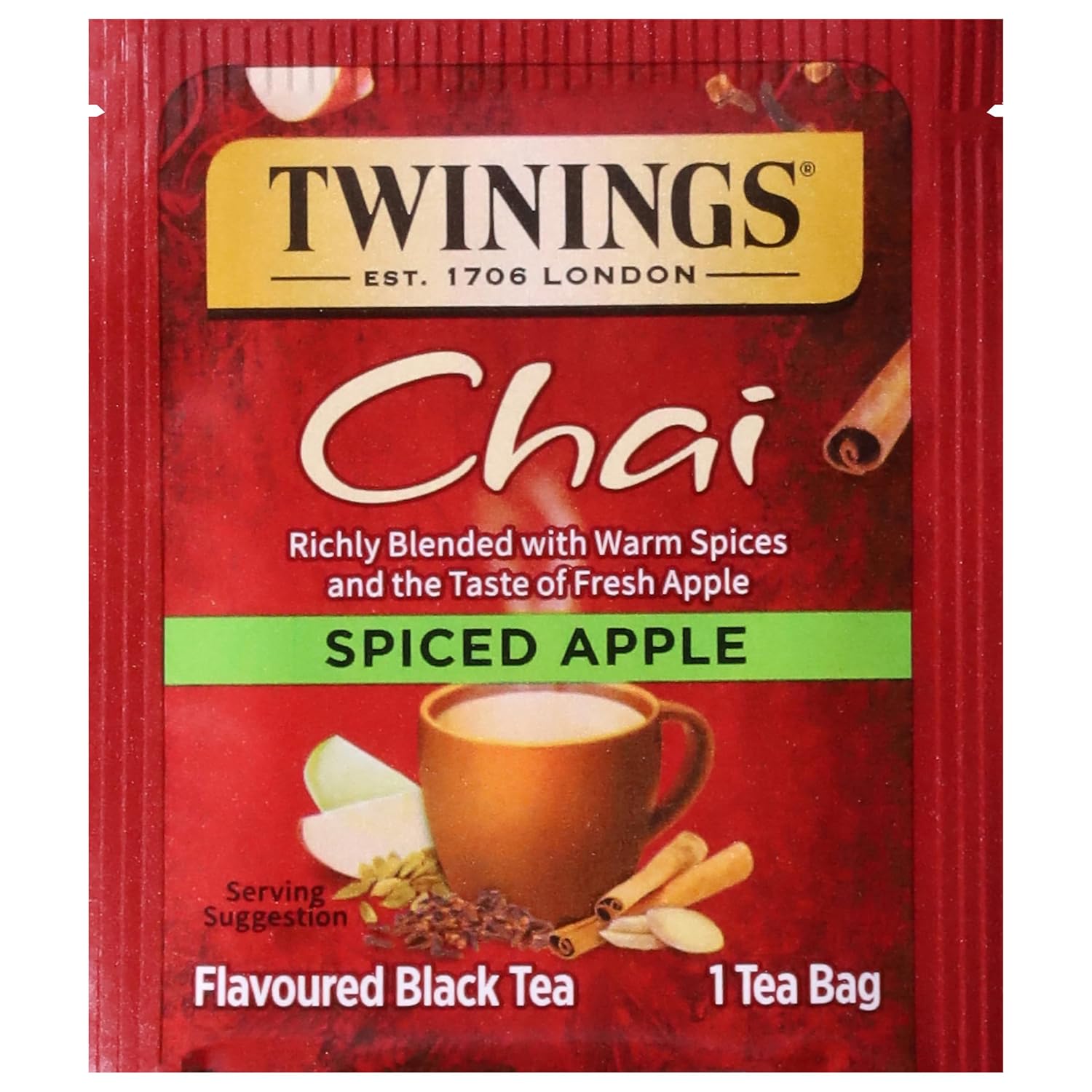 Twinings English Breakfast Black Tea Individually Wrapped Bags, 100 Count (Pack of 1), Smooth, Flavourful, and Robust, Caffeinated, Enjoy Hot or Iced | Packaging May Vary