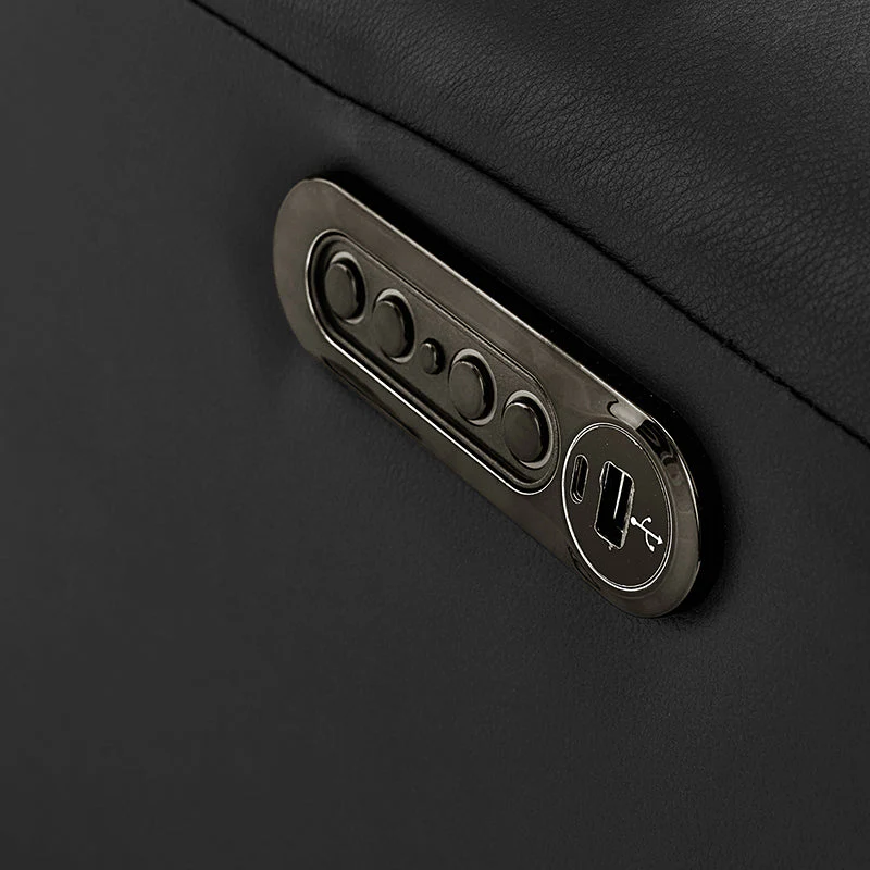 Raphael Genuine Leather Power Reclining Corner Sectional with USB and Type-C