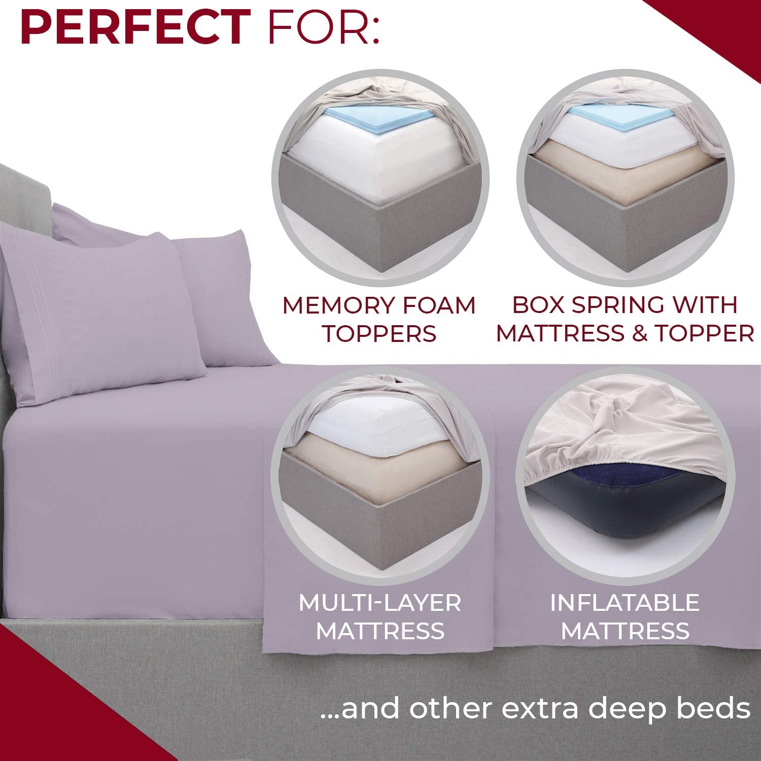 Queen Sheet Sett- 4 Piece