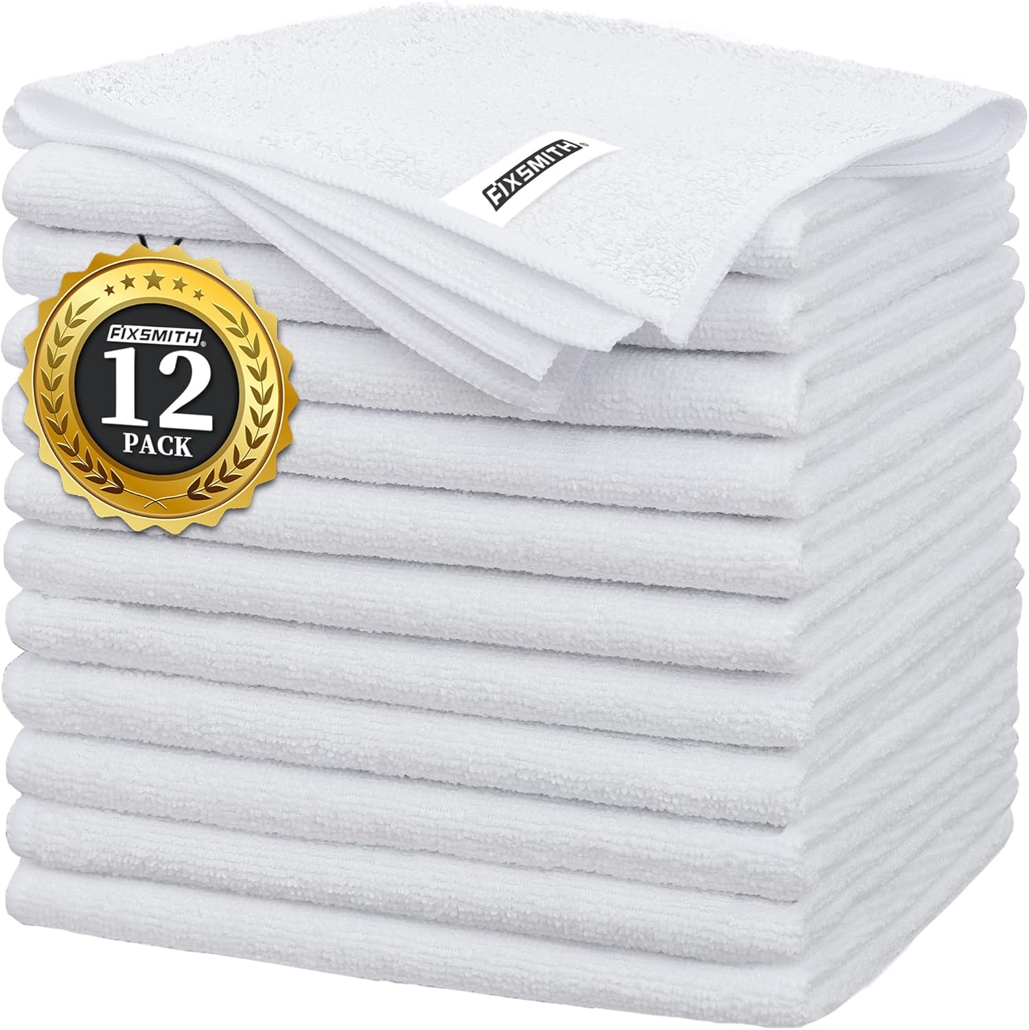 FIXSMITH Microfiber Cleaning Cloth - Pack of 8, Size: 12 x 16 in, Multi-Functional Cleaning Towels, Highly Absorbent Cleaning Rags, Lint-Free, Streak-Free Cleaning Cloths for Car Kitchen Home