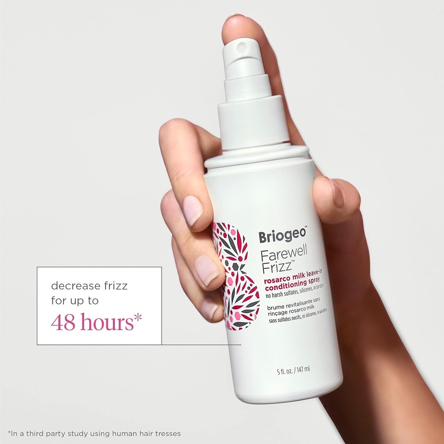 Briogeo Farewell Frizz Conditioner Spray - Anti-Frizz Treatment for Curly, Straight or Wavy Hair with Argan Oil and Detangling Benefits