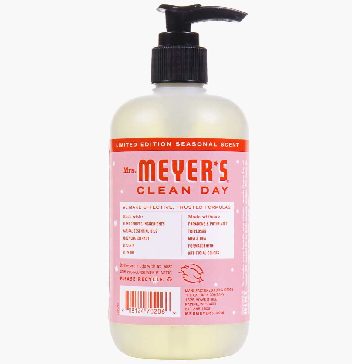 MRS. MEYER'S CLEAN DAY Hand Soap, Made with Essential Oils, Biodegradable Formula, Honeysuckle, 12.5 fl. oz - Pack of 3
