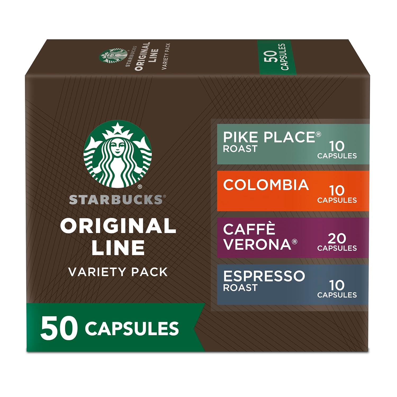 Starbucks by Nespresso Original Line Dark Roast Espresso, 50-count Espresso Pods
