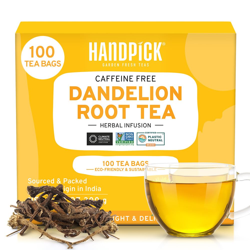 HANDPICK, Peppermint Tea, Eco-Conscious Tea Bags - 100 Count | Caffeine Free, Non-GMO | Minty, Fresh & Cool flavor | Direct From Source