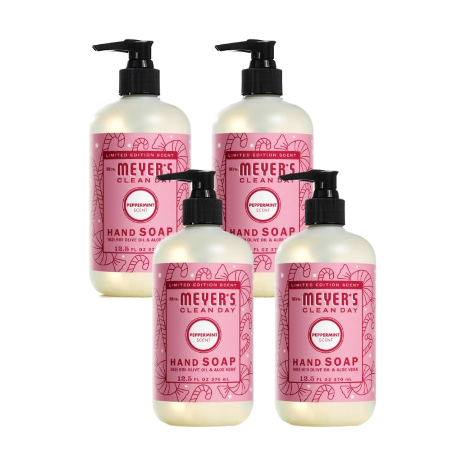 MRS. MEYER'S CLEAN DAY Hand Soap, Made with Essential Oils, Biodegradable Formula, Honeysuckle, 12.5 fl. oz - Pack of 3