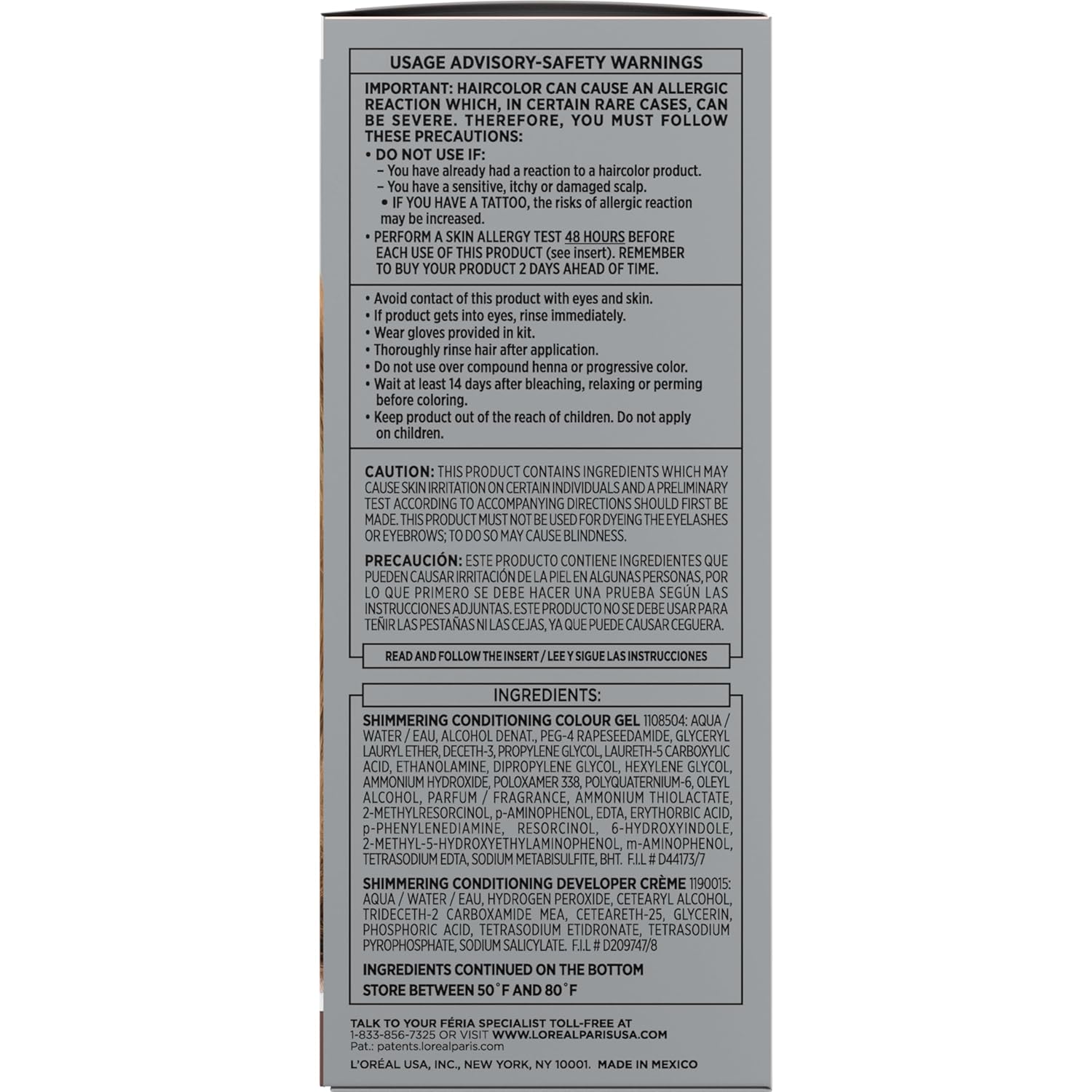L'Oreal Paris Feria Hyper Platinum Advanced Lightening System Hair Bleach, Lifts Up To 8 Levels, Includes Anti Brass Purple Conditioner, 1 Hair Dye Kit
