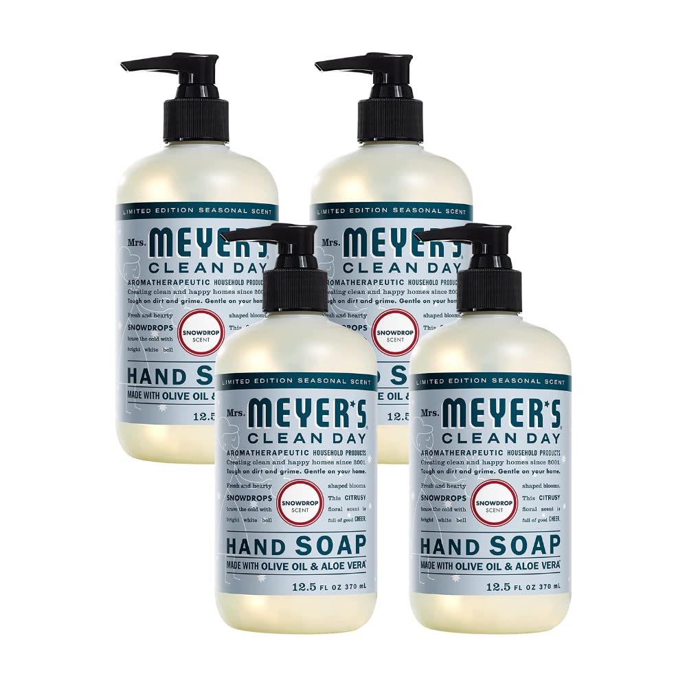 MRS. MEYER'S CLEAN DAY Hand Soap, Made with Essential Oils, Biodegradable Formula, Honeysuckle, 12.5 fl. oz - Pack of 3