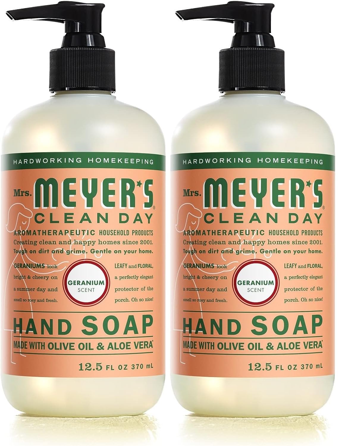 MRS. MEYER'S CLEAN DAY Hand Soap, Made with Essential Oils, Biodegradable Formula, Honeysuckle, 12.5 fl. oz - Pack of 3