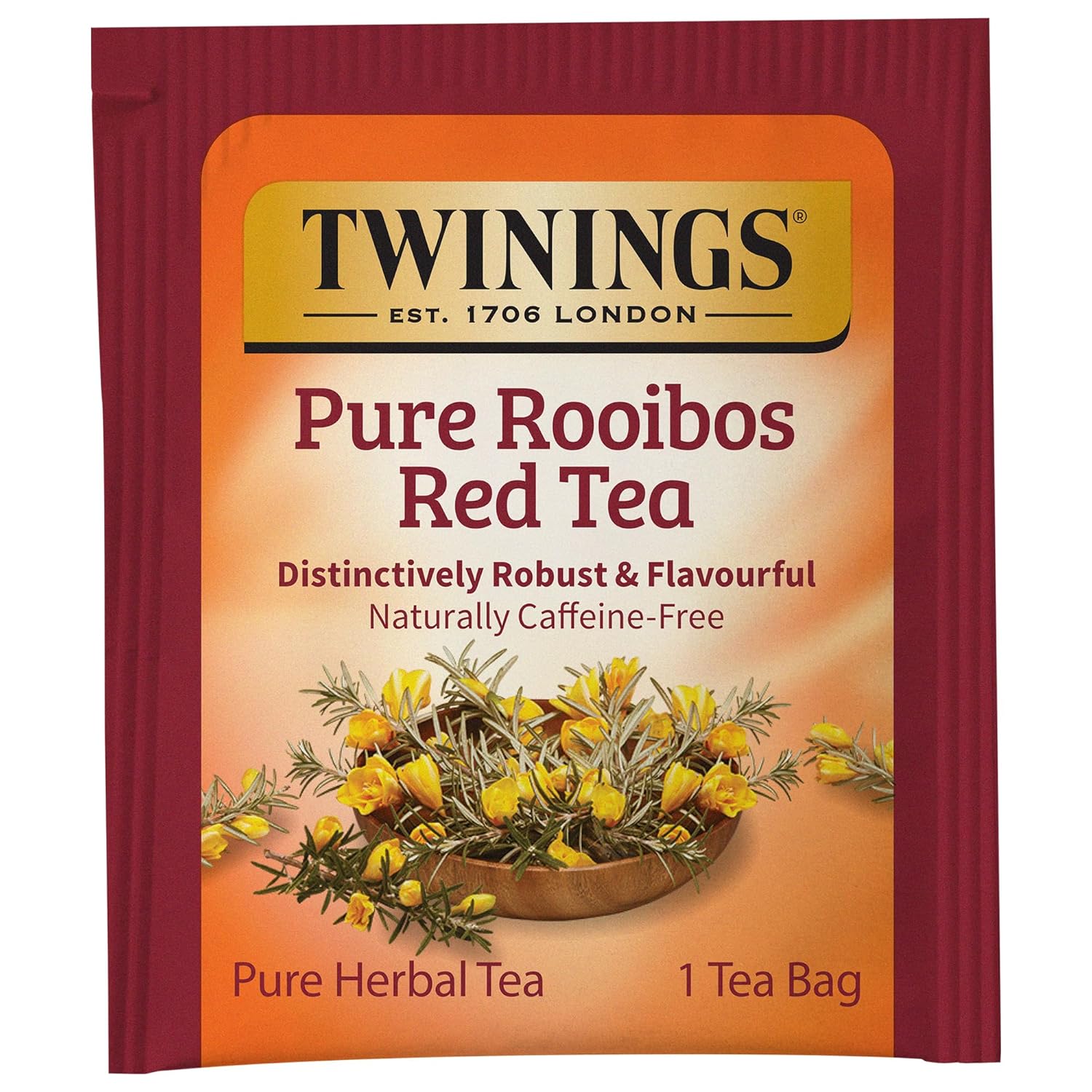 Twinings English Breakfast Black Tea Individually Wrapped Bags, 100 Count (Pack of 1), Smooth, Flavourful, and Robust, Caffeinated, Enjoy Hot or Iced | Packaging May Vary