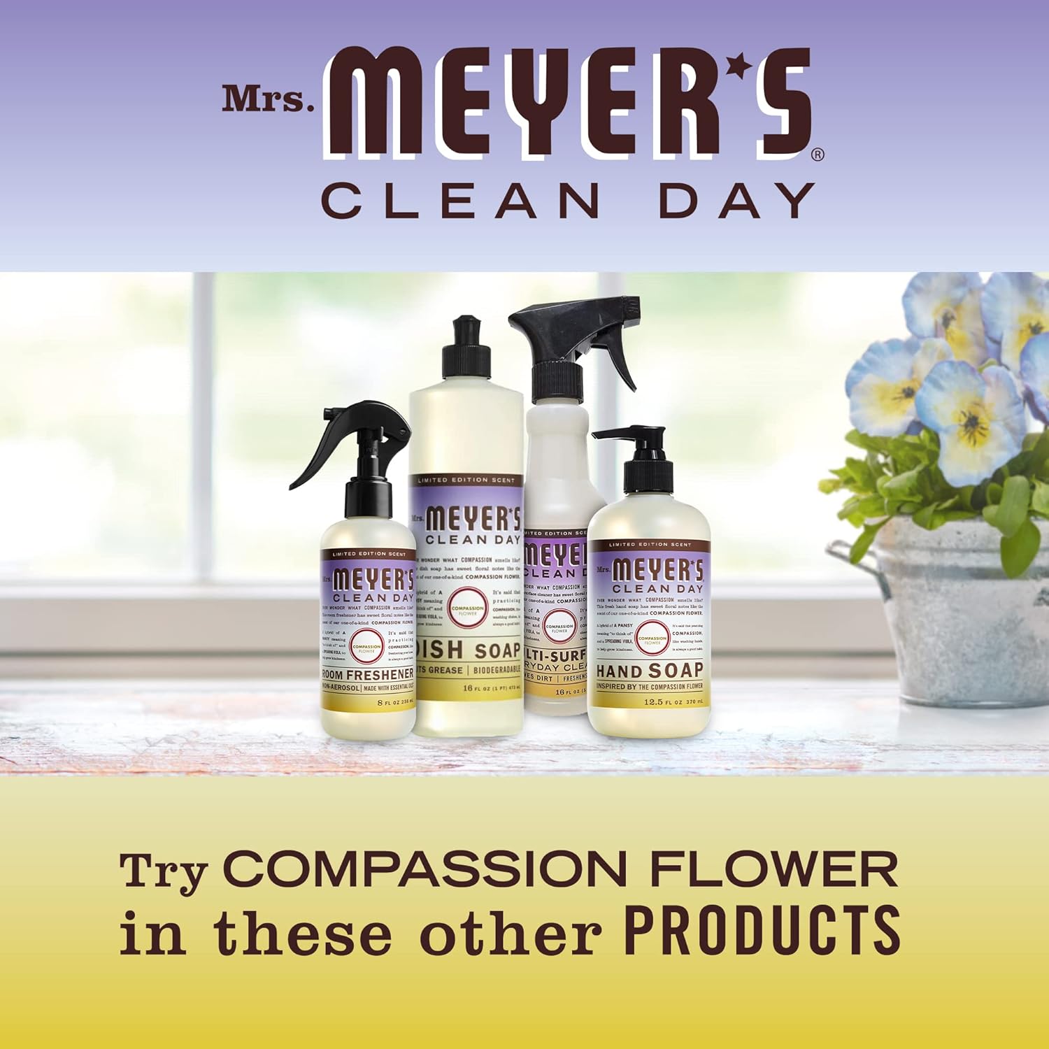 MRS. MEYER'S CLEAN DAY Hand Soap, Made with Essential Oils, Biodegradable Formula, Honeysuckle, 12.5 fl. oz - Pack of 3
