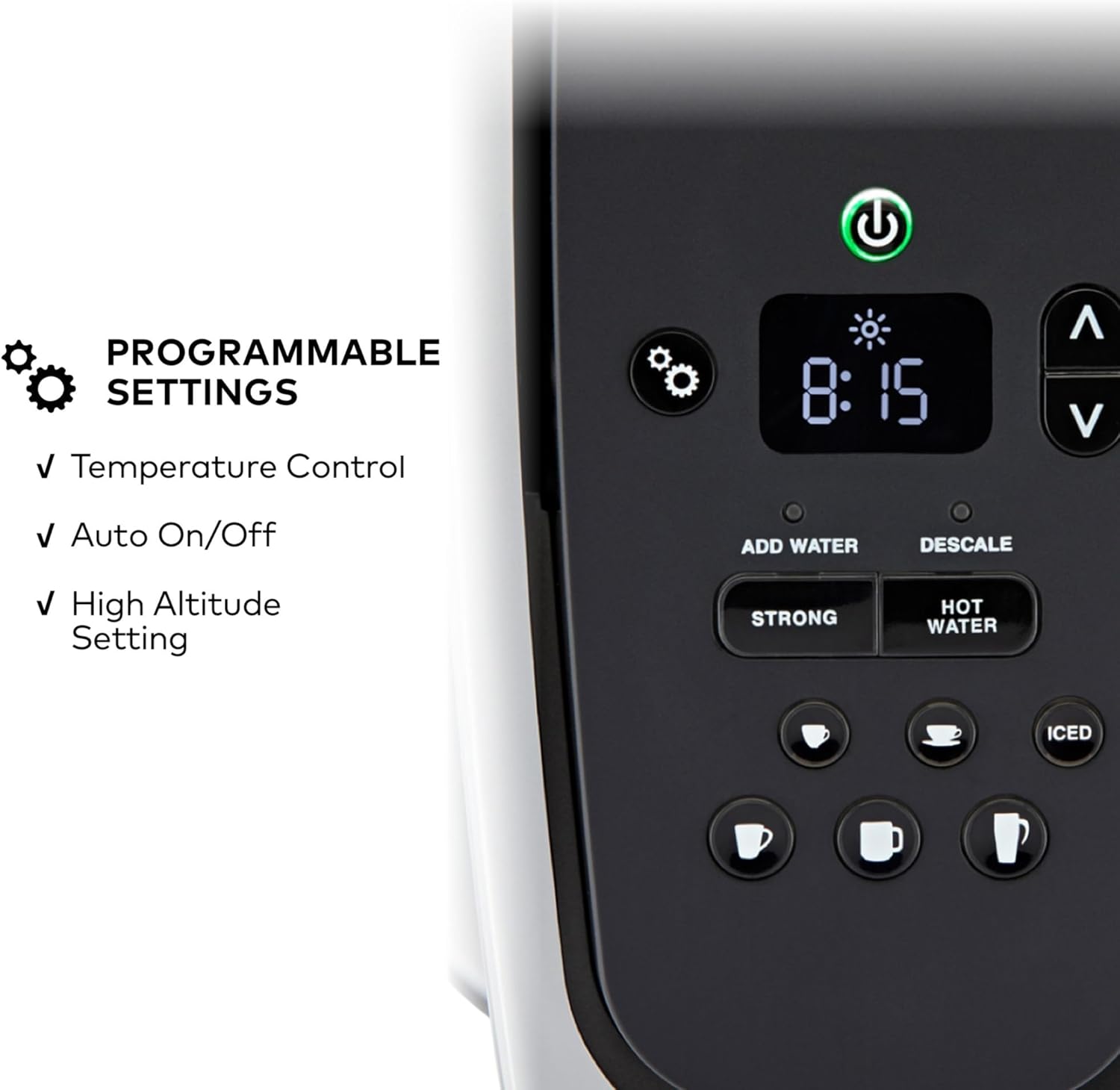 Keurig K-Elite Single Serve K-Cup Pod Coffee Maker, with Strength and Temperature Control, Iced Coffee Capability, 8 to 12oz Brew Size, Programmable, Brushed Slate