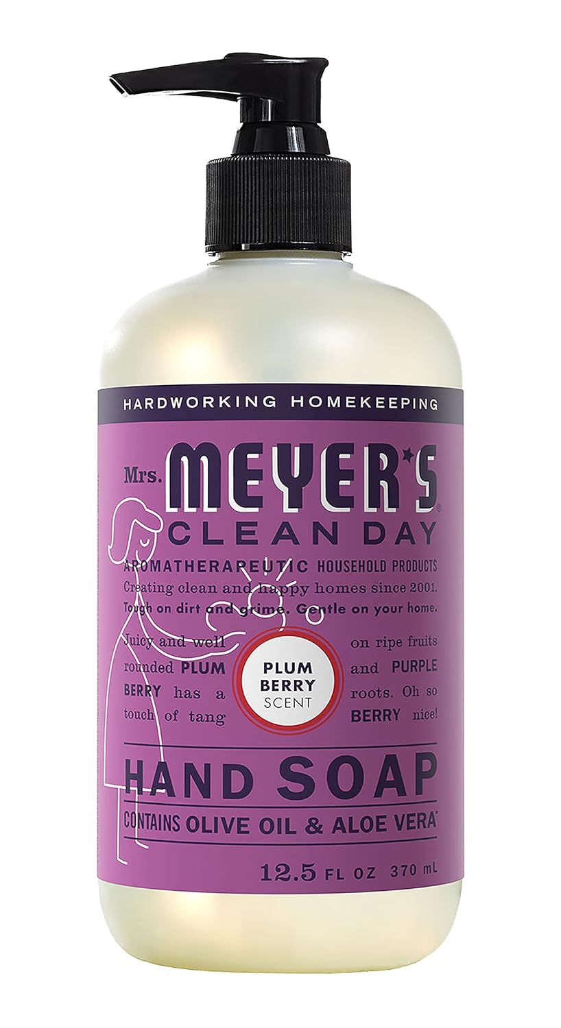 MRS. MEYER'S CLEAN DAY Hand Soap, Made with Essential Oils, Biodegradable Formula, Honeysuckle, 12.5 fl. oz - Pack of 3