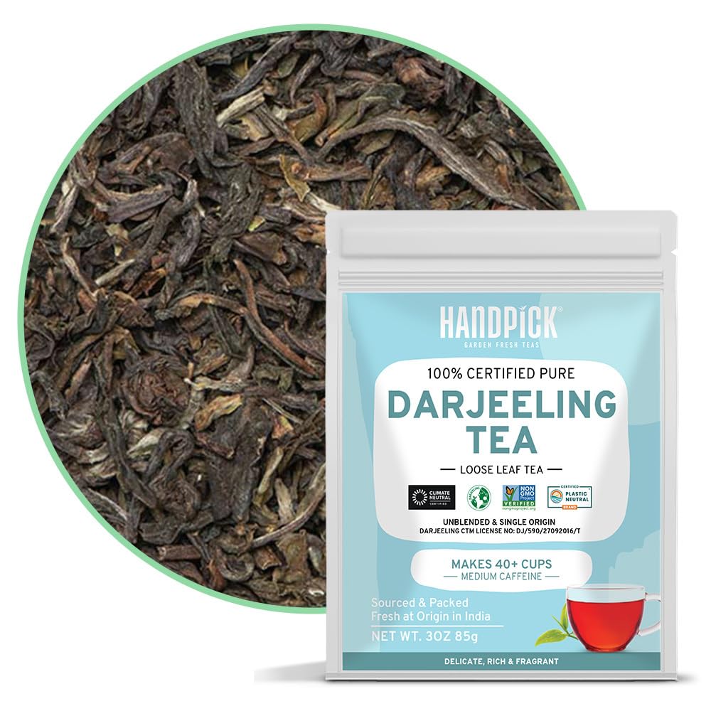 HANDPICK, Peppermint Tea, Eco-Conscious Tea Bags - 100 Count | Caffeine Free, Non-GMO | Minty, Fresh & Cool flavor | Direct From Source
