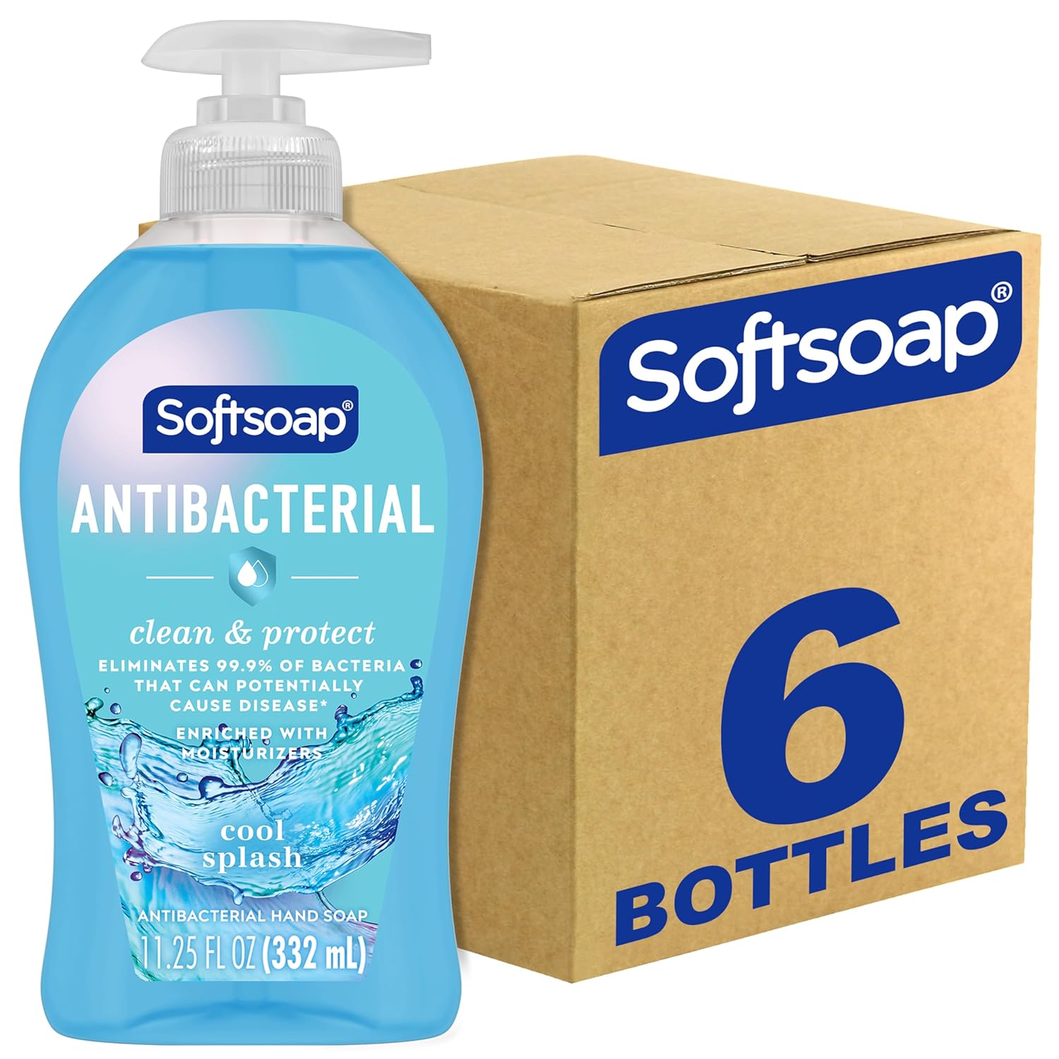Softsoap Antibacterial Liquid Hand Soap, Fresh Citrus Scent Hand Soap, 11.25 Ounce, 6 Pack