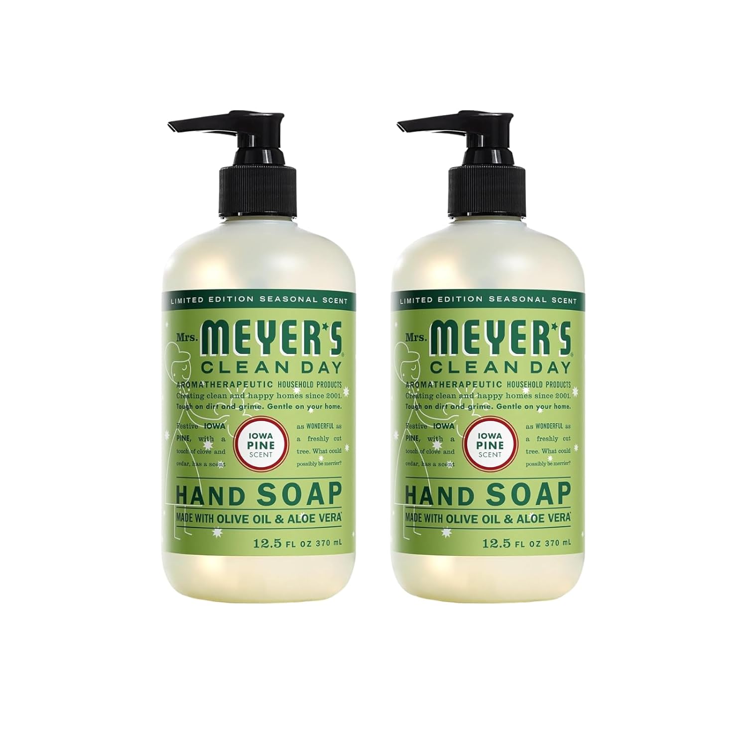 MRS. MEYER'S CLEAN DAY Hand Soap, Made with Essential Oils, Biodegradable Formula, Honeysuckle, 12.5 fl. oz - Pack of 3