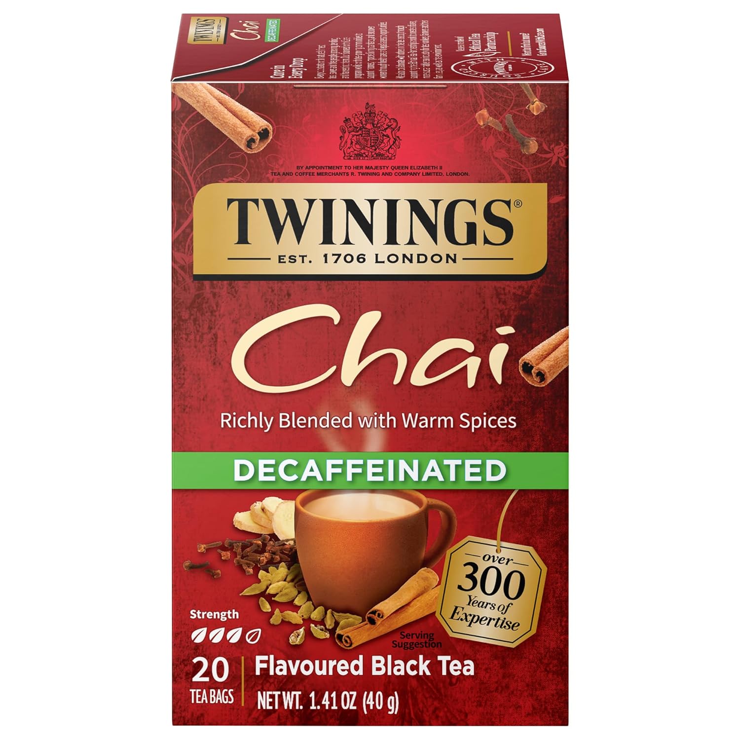 Twinings English Breakfast Black Tea Individually Wrapped Bags, 100 Count (Pack of 1), Smooth, Flavourful, and Robust, Caffeinated, Enjoy Hot or Iced | Packaging May Vary