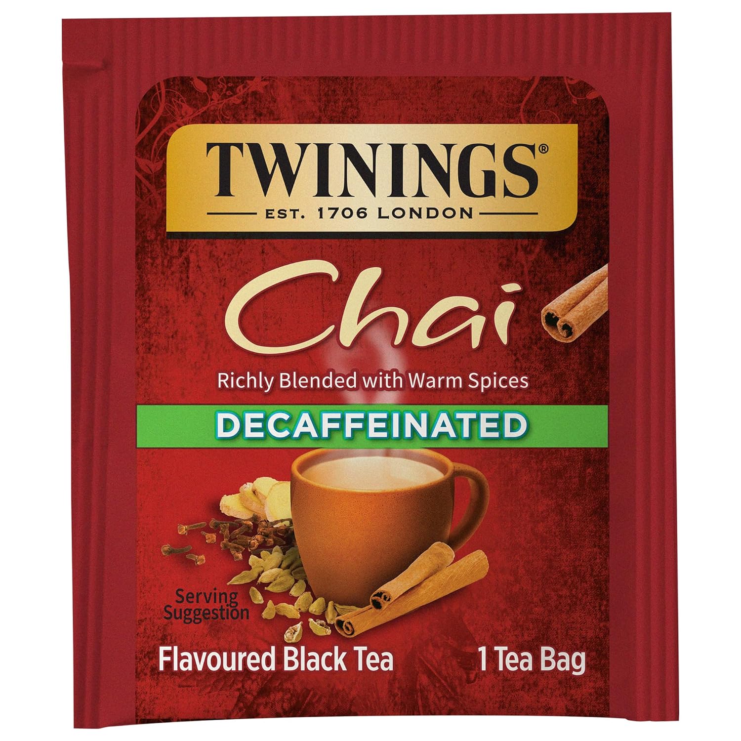 Twinings English Breakfast Black Tea Individually Wrapped Bags, 100 Count (Pack of 1), Smooth, Flavourful, and Robust, Caffeinated, Enjoy Hot or Iced | Packaging May Vary