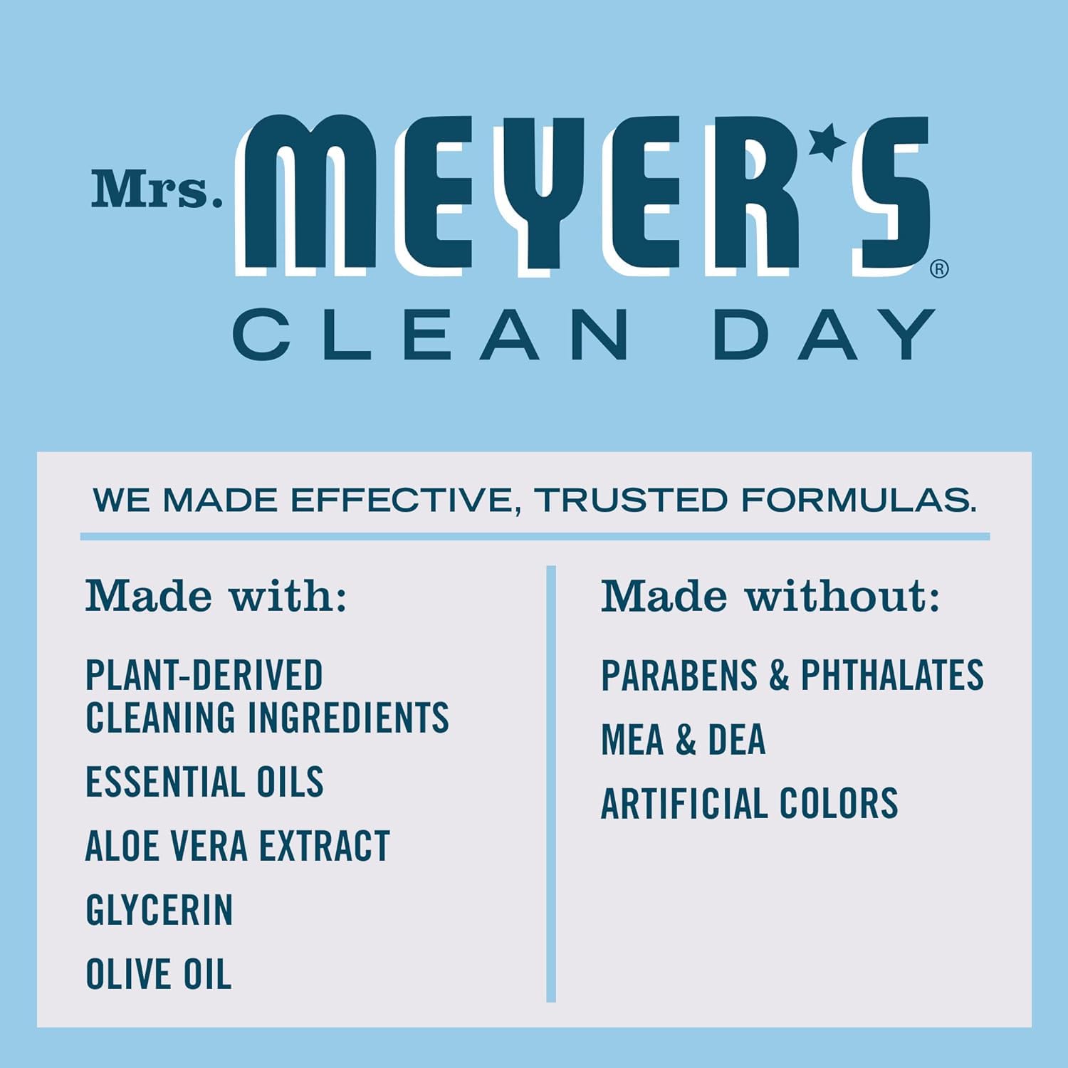 MRS. MEYER'S CLEAN DAY Hand Soap, Made with Essential Oils, Biodegradable Formula, Honeysuckle, 12.5 fl. oz - Pack of 3