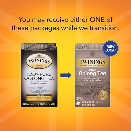 Twinings English Breakfast Black Tea Individually Wrapped Bags, 100 Count (Pack of 1), Smooth, Flavourful, and Robust, Caffeinated, Enjoy Hot or Iced | Packaging May Vary