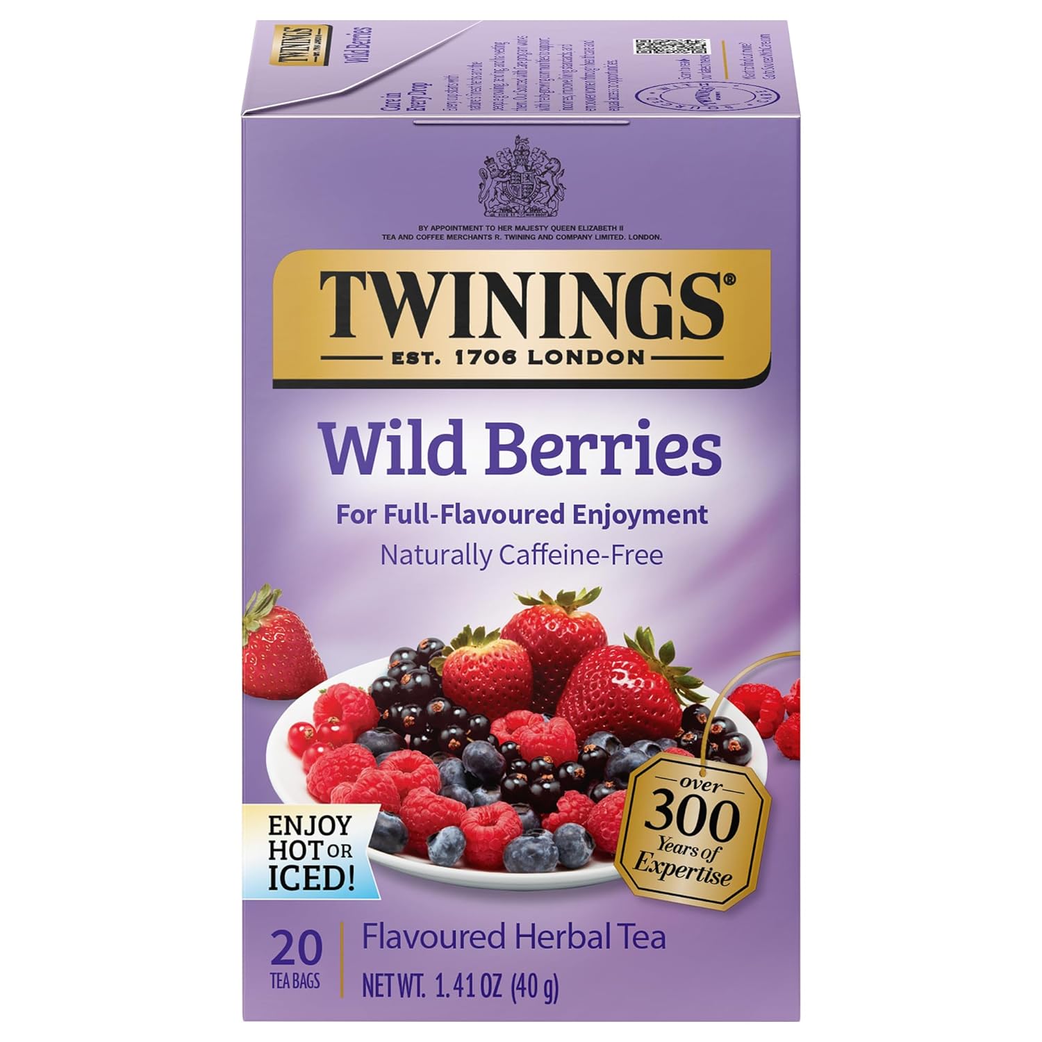 Twinings English Breakfast Black Tea Individually Wrapped Bags, 100 Count (Pack of 1), Smooth, Flavourful, and Robust, Caffeinated, Enjoy Hot or Iced | Packaging May Vary