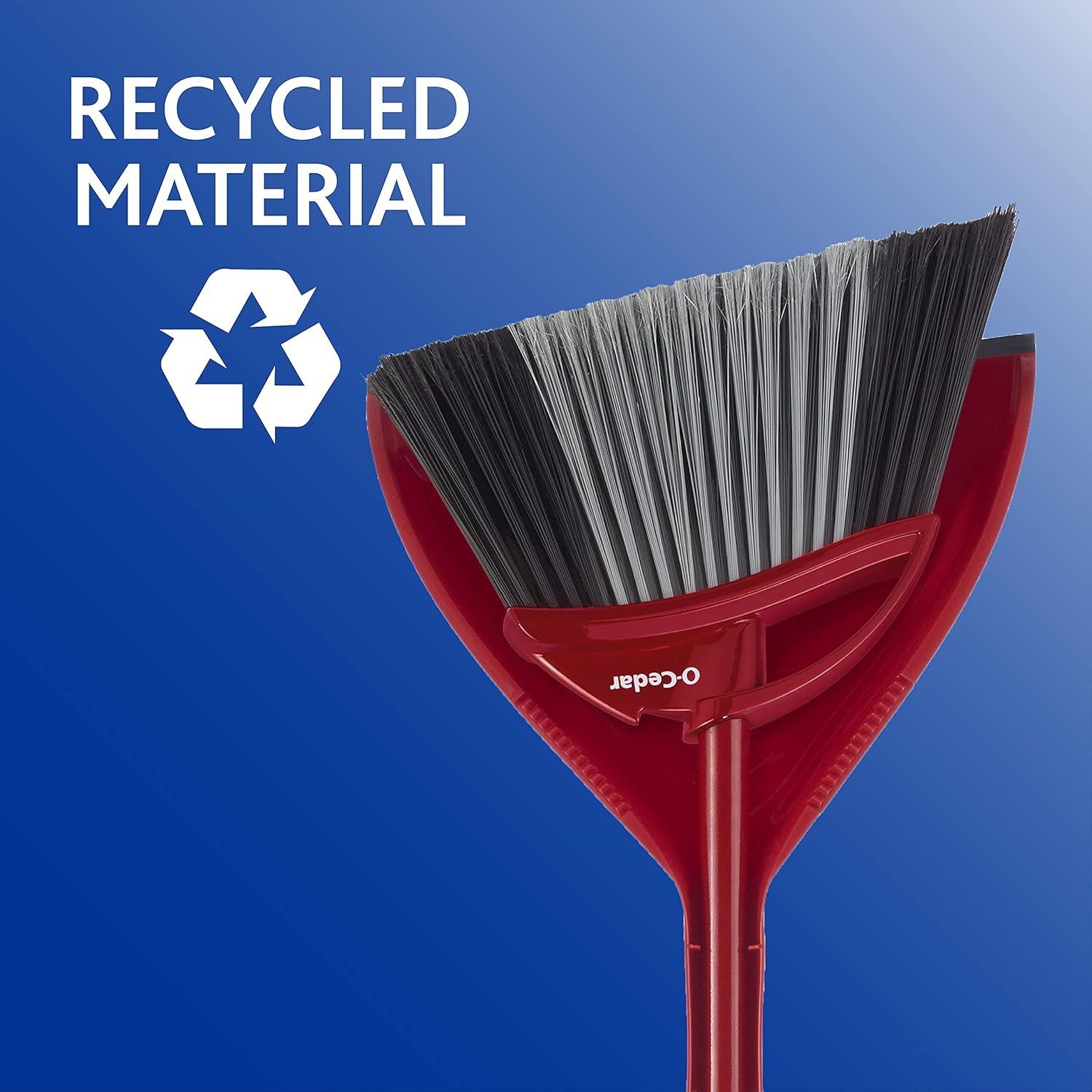 O-Cedar One Sweep Broom with Step-On Dustpan | Remove 99% with One Sweep | Lightweight Quiet Cleaning Tool | Ideal for Pet Owners