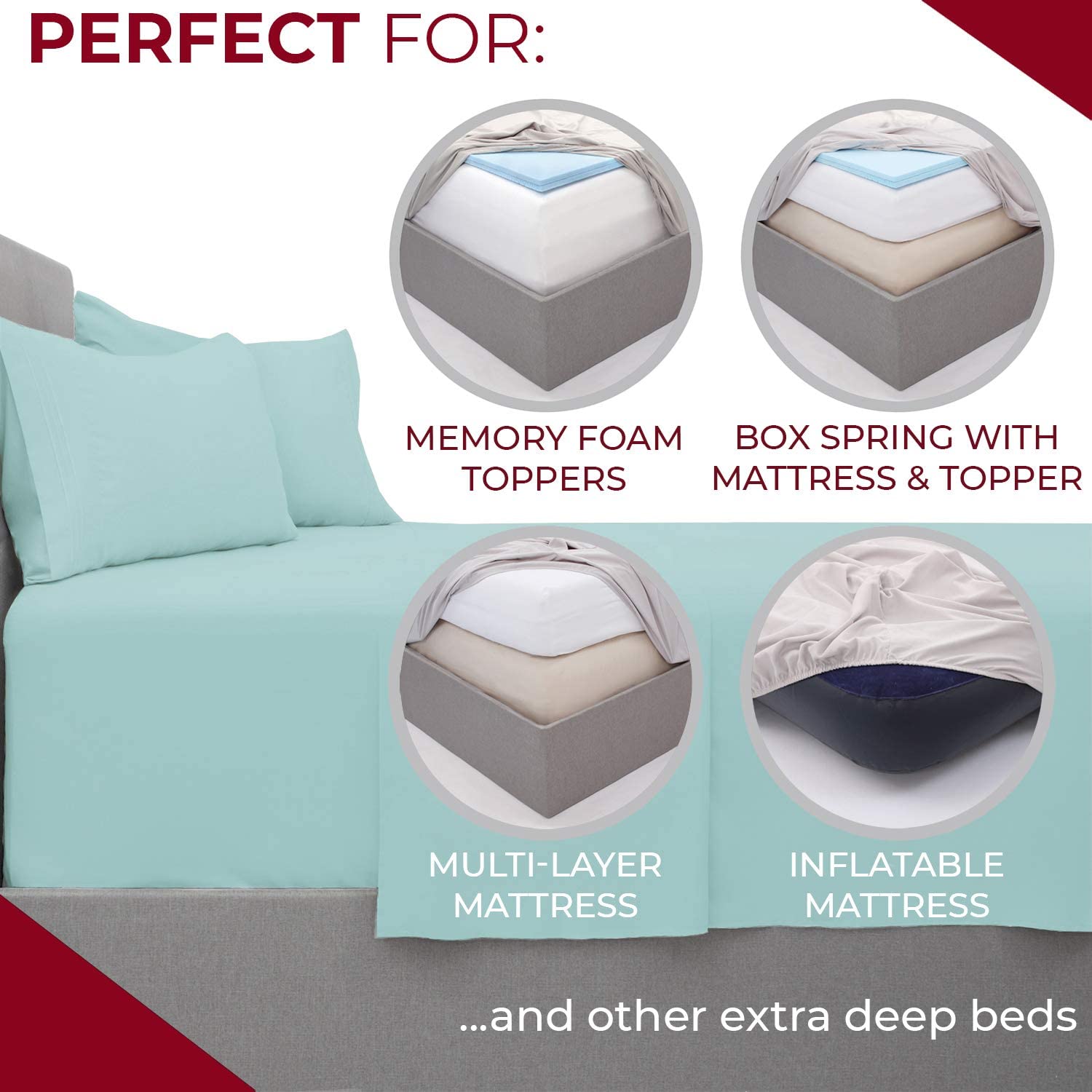 Queen Sheet Sett- 4 Piece