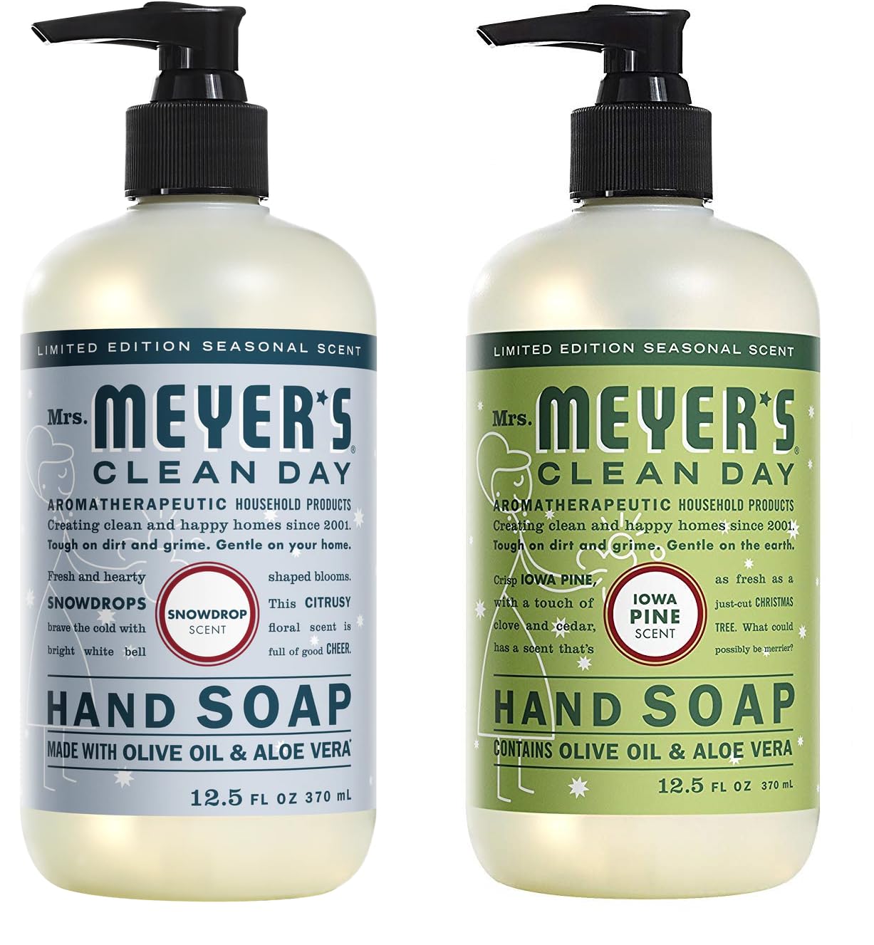 MRS. MEYER'S CLEAN DAY Hand Soap, Made with Essential Oils, Biodegradable Formula, Honeysuckle, 12.5 fl. oz - Pack of 3