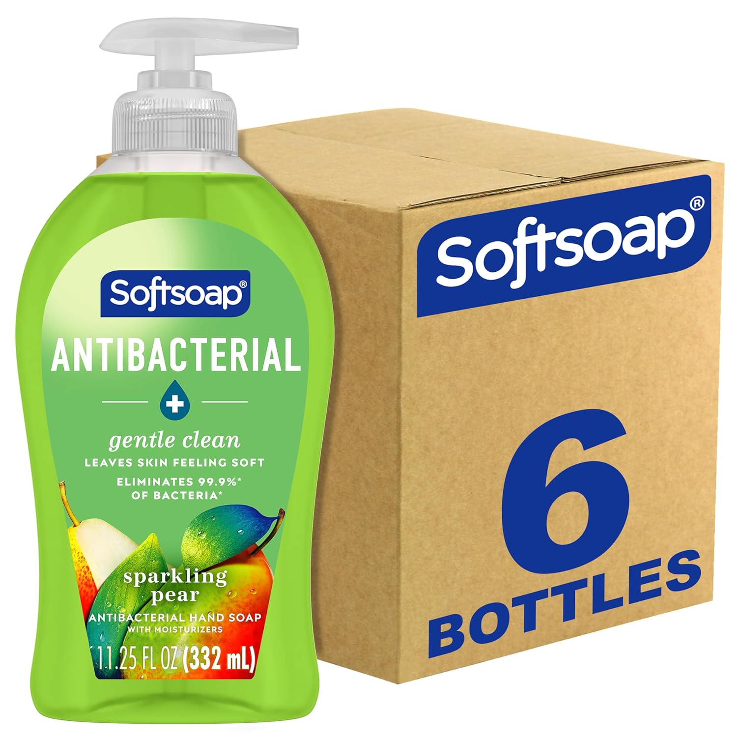 Softsoap Antibacterial Liquid Hand Soap, Fresh Citrus Scent Hand Soap, 11.25 Ounce, 6 Pack