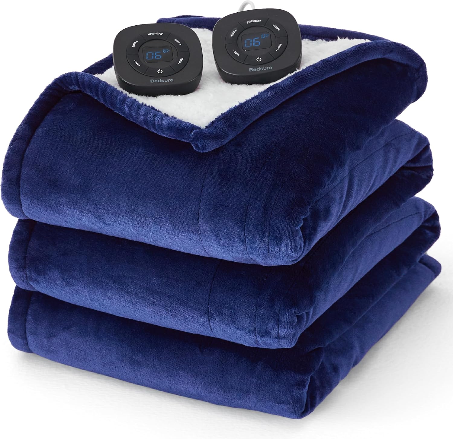 Bedsure Heated Blanket Electric Throw - Soft Flannel Electric Blanket, Heating Blanket with 4 Time Settings & 6 Heat Settings, Warm Blanket Gift for Grandma (50x60 inches, Grey)