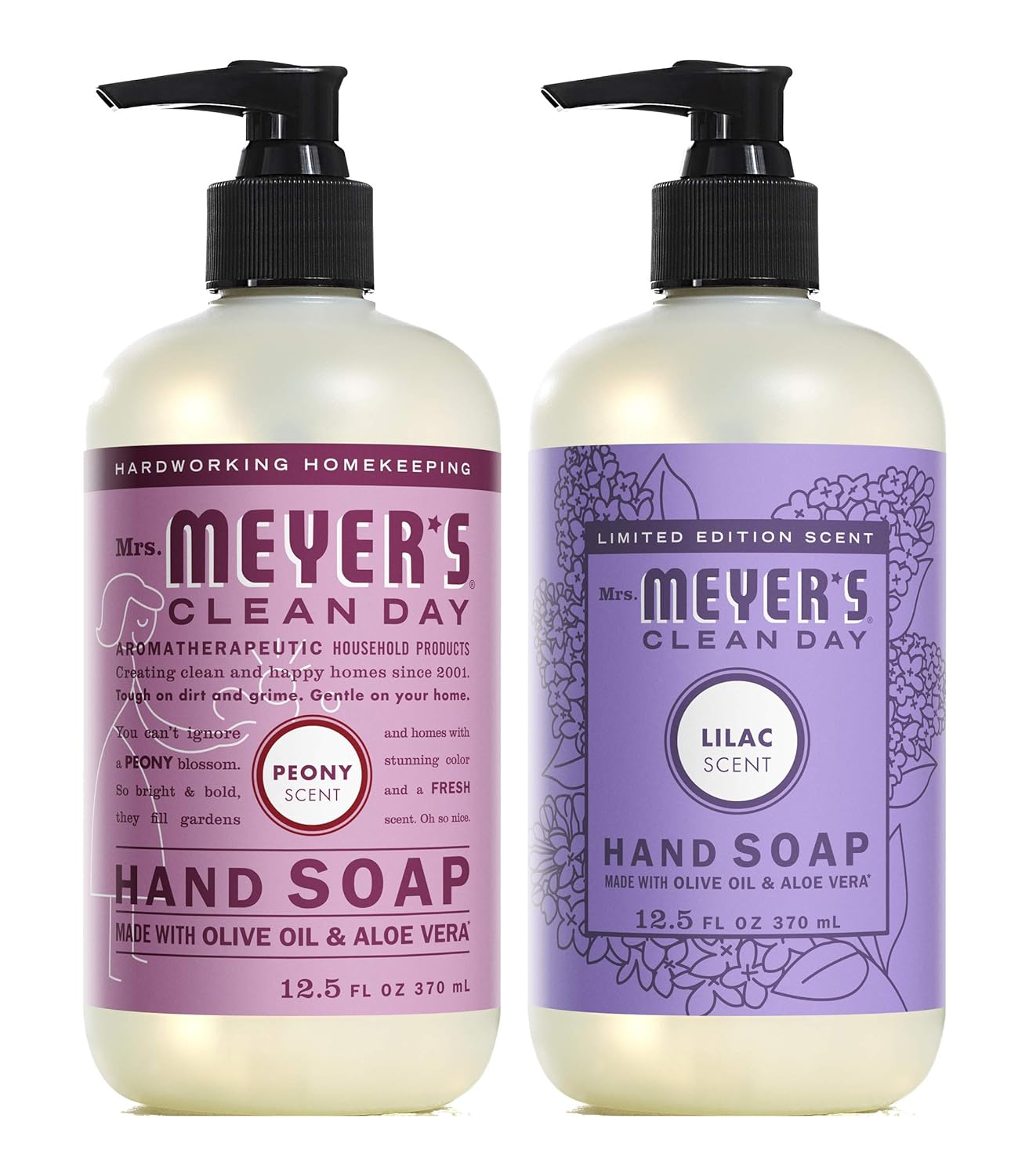 MRS. MEYER'S CLEAN DAY Hand Soap, Made with Essential Oils, Biodegradable Formula, Honeysuckle, 12.5 fl. oz - Pack of 3