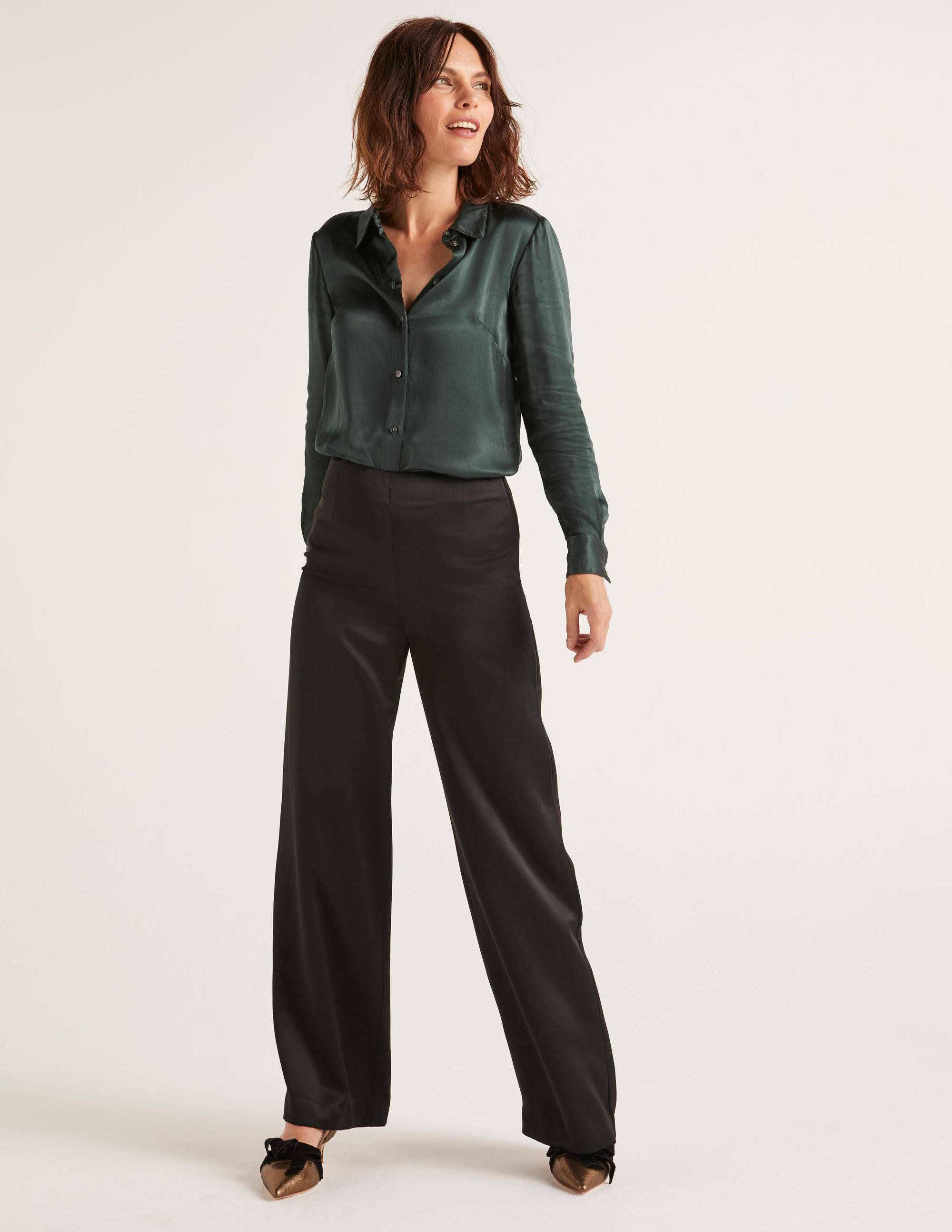 Shop Boden Womens Satin Wide Leg Trousers up to 60 Off  DealDoodle