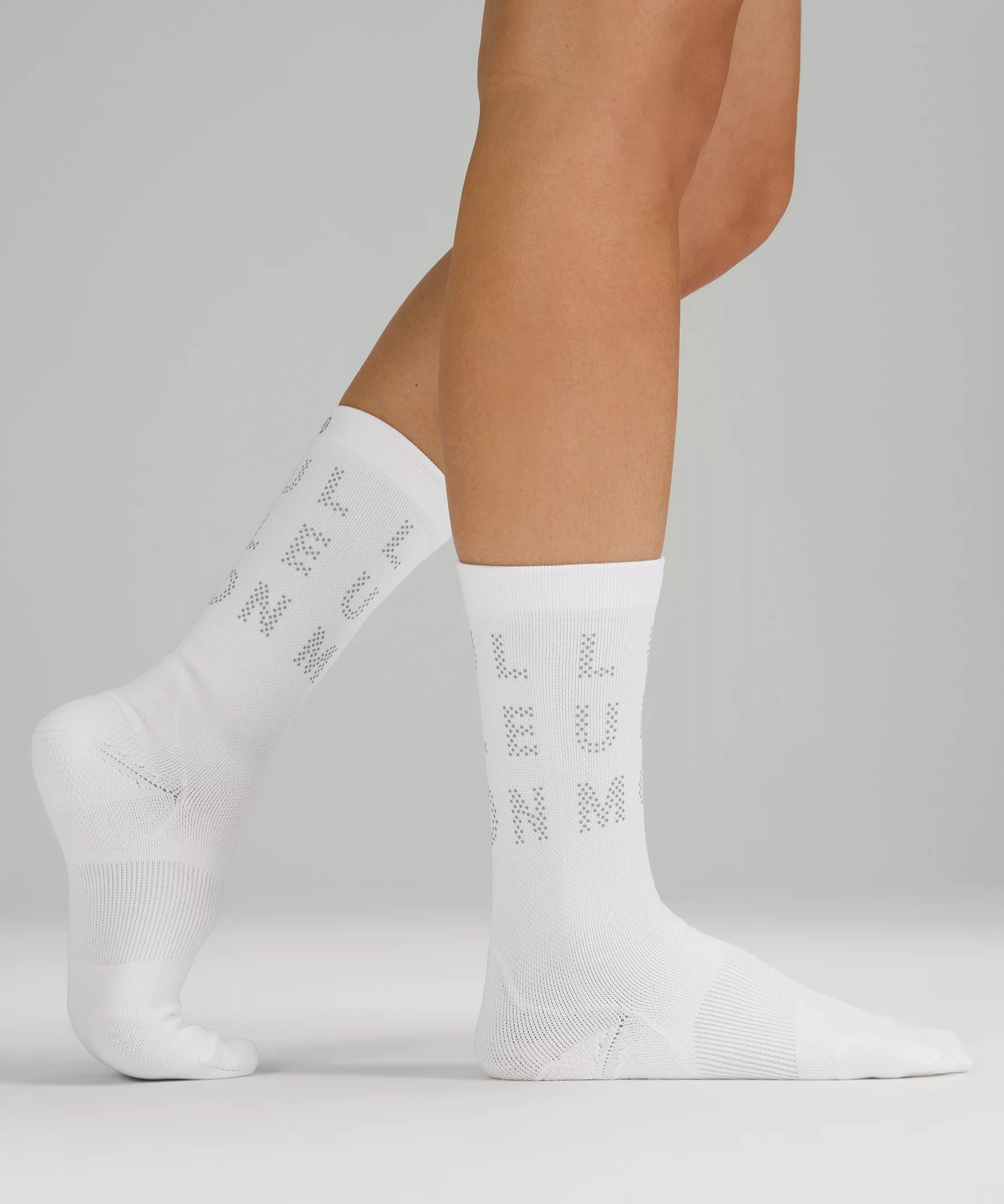 Women's Power Stride Crew Sock *Reflective White