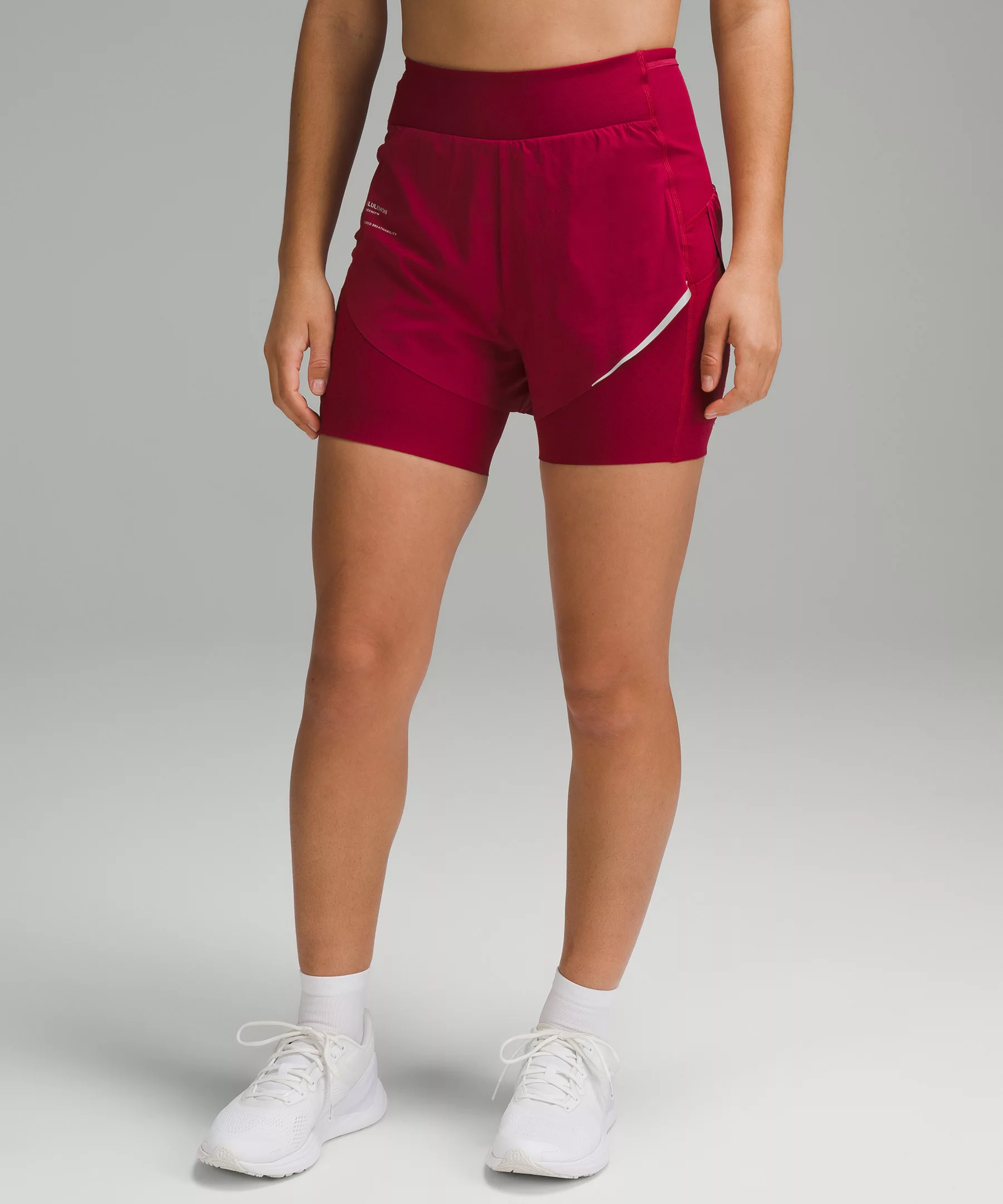 SenseKnit Composite High-Rise Running Short Pomegranate