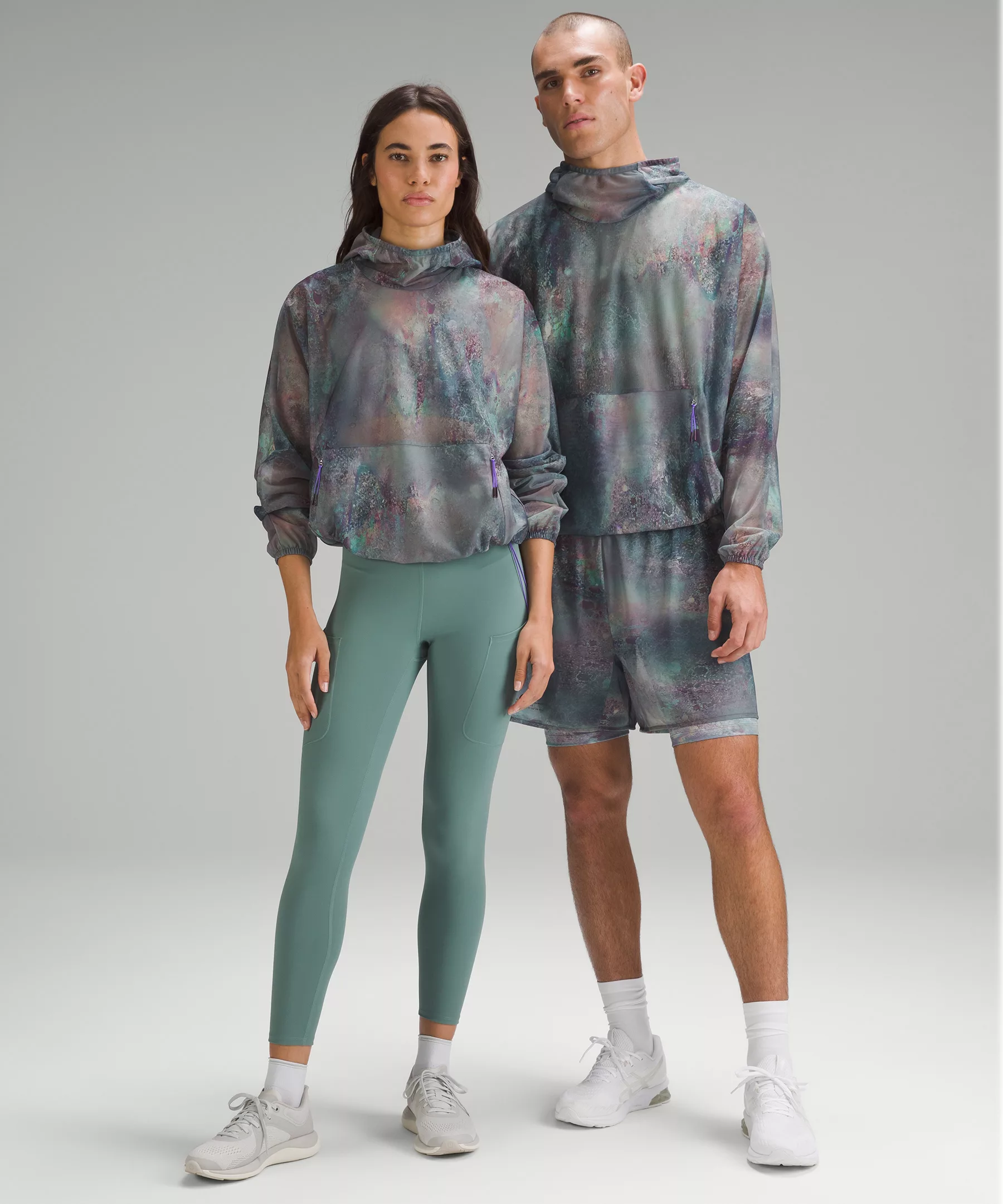 lululemon lab Lightweight Mesh Pullover Hoodie Supernatural Glow Multi